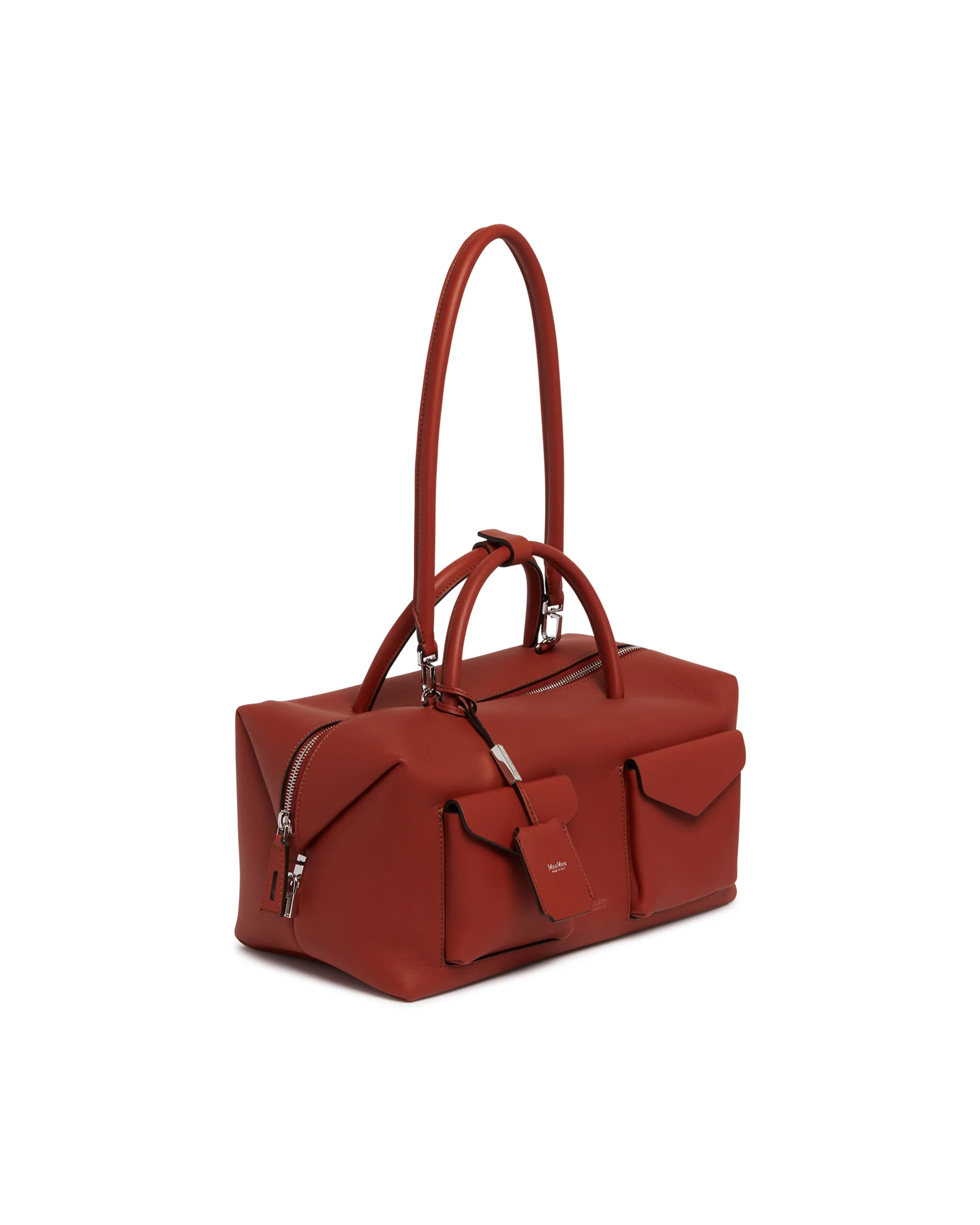 Borsa Bauletto Large Holdall Cargo in Pelle Ruggine - Image 5