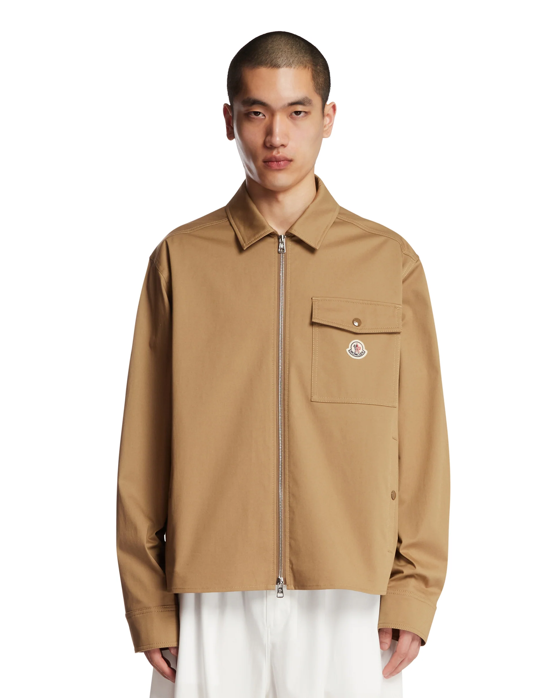 Overshirt In Cotone Beige
