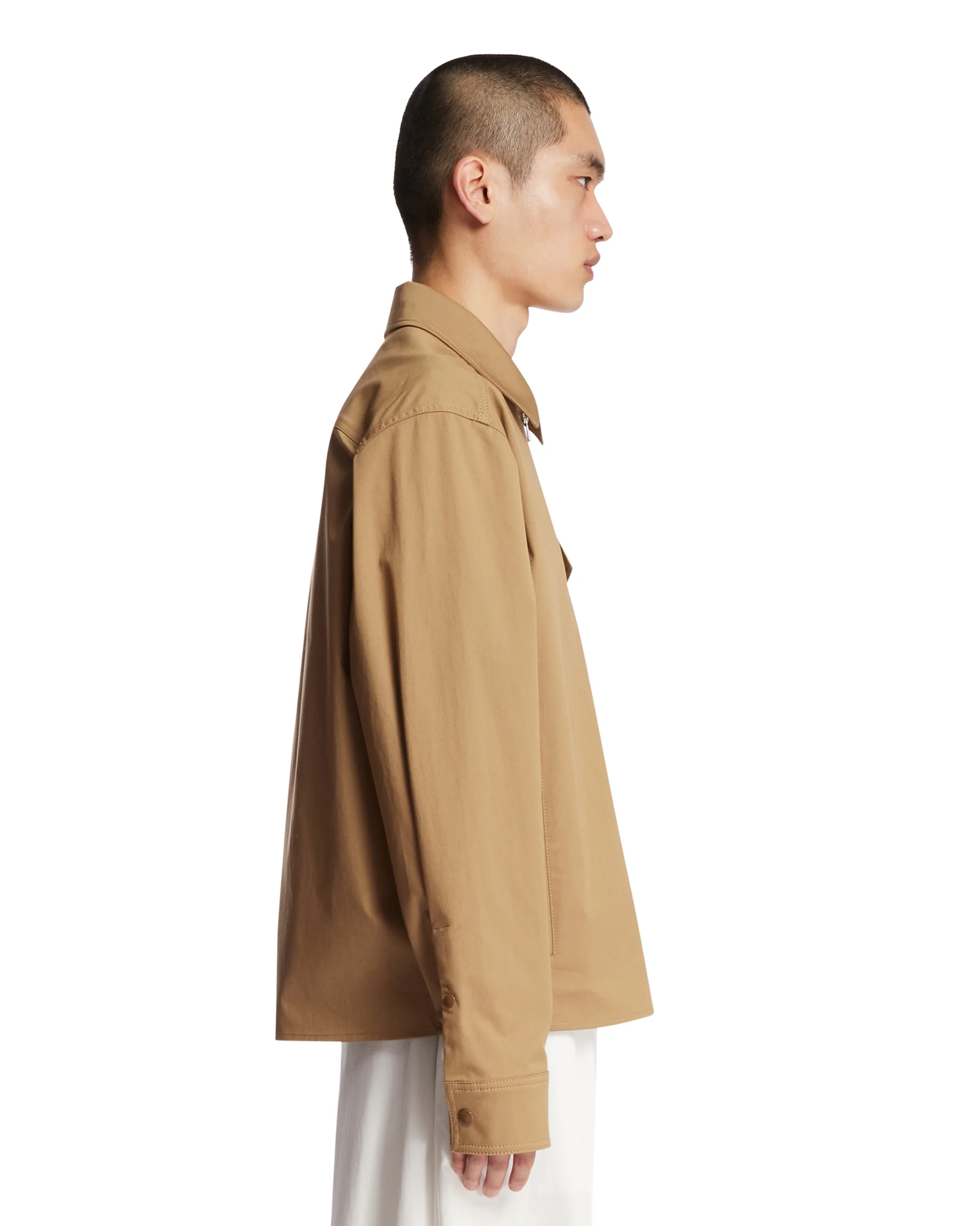 Overshirt In Cotone Beige - Image 4