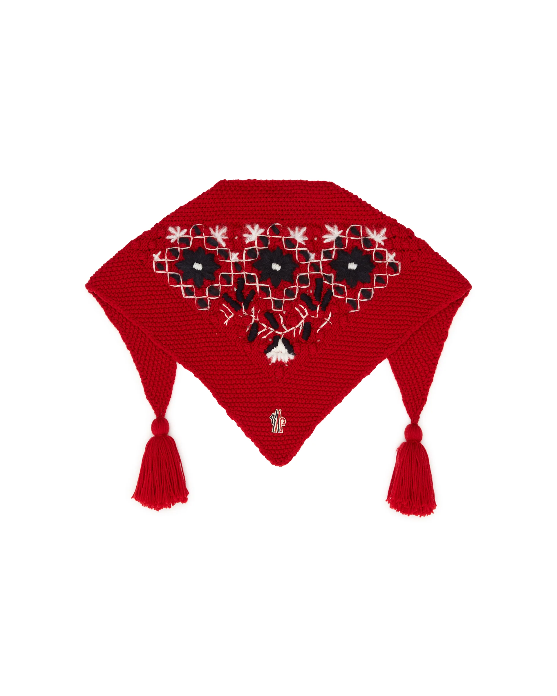 Sciarpa Ricamata Floreale Rossa - Image 3