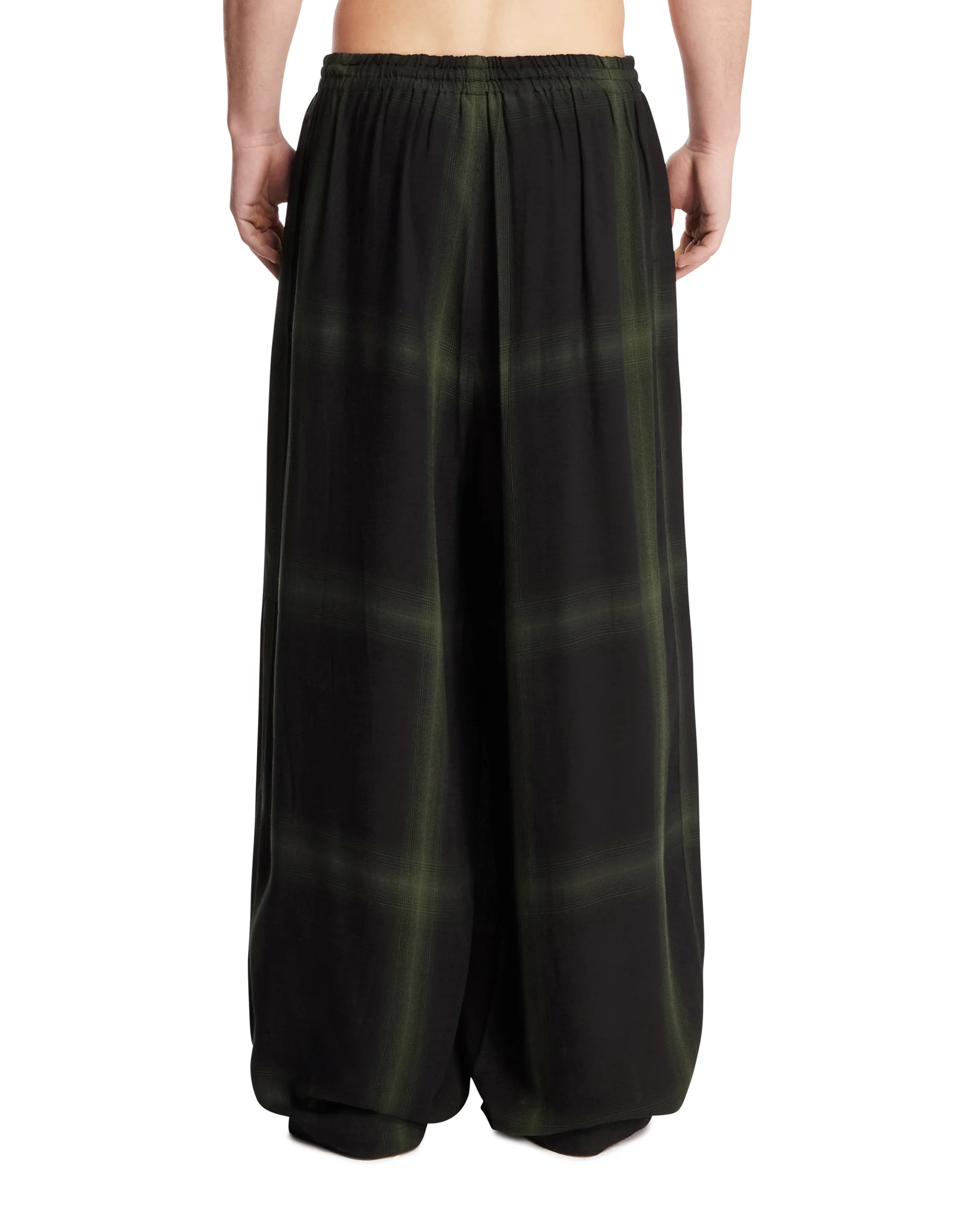 Pantaloni Oversize A Quadri Neri - Image 5
