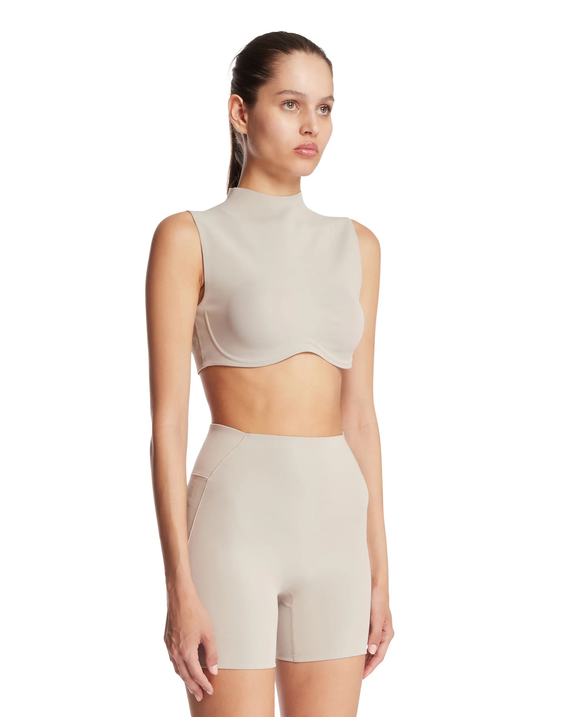 NikeSKIMS Top Mock Neck Beige - Image 2