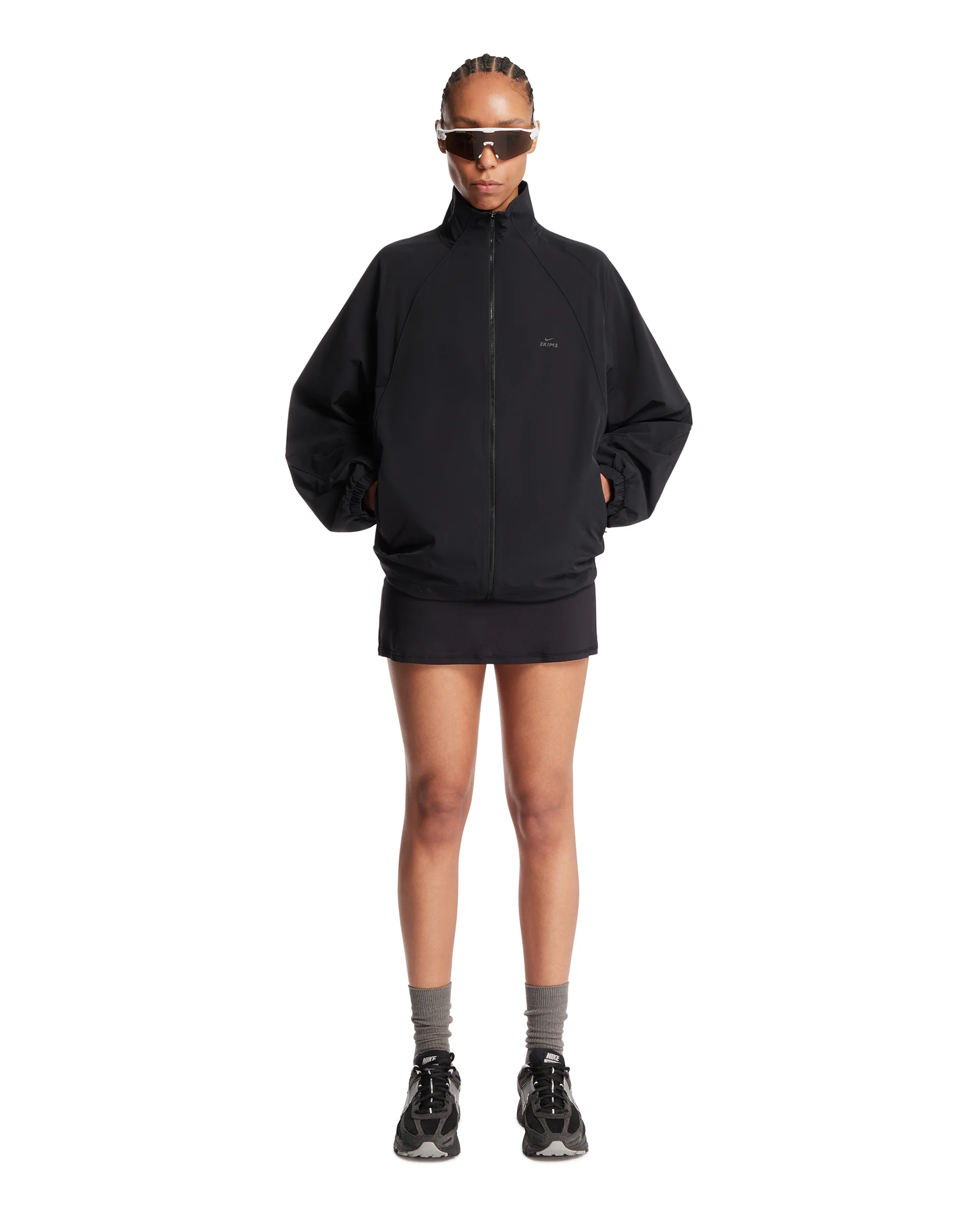 NikeSKIMS Giacca Oversize In Nylon Nera - Image 3
