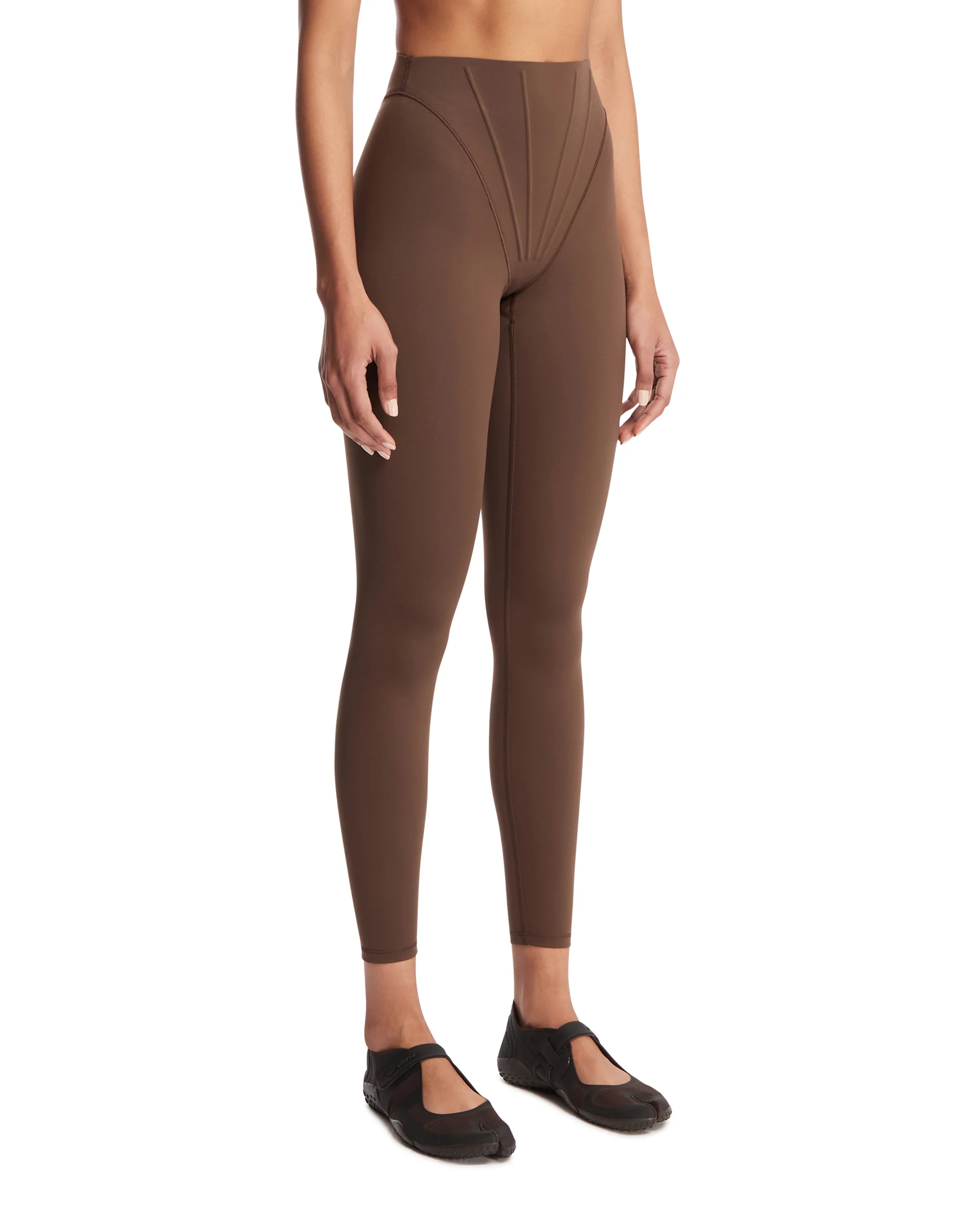 NikeSKIMS Leggings A Vita Alta Marroni - Image 2