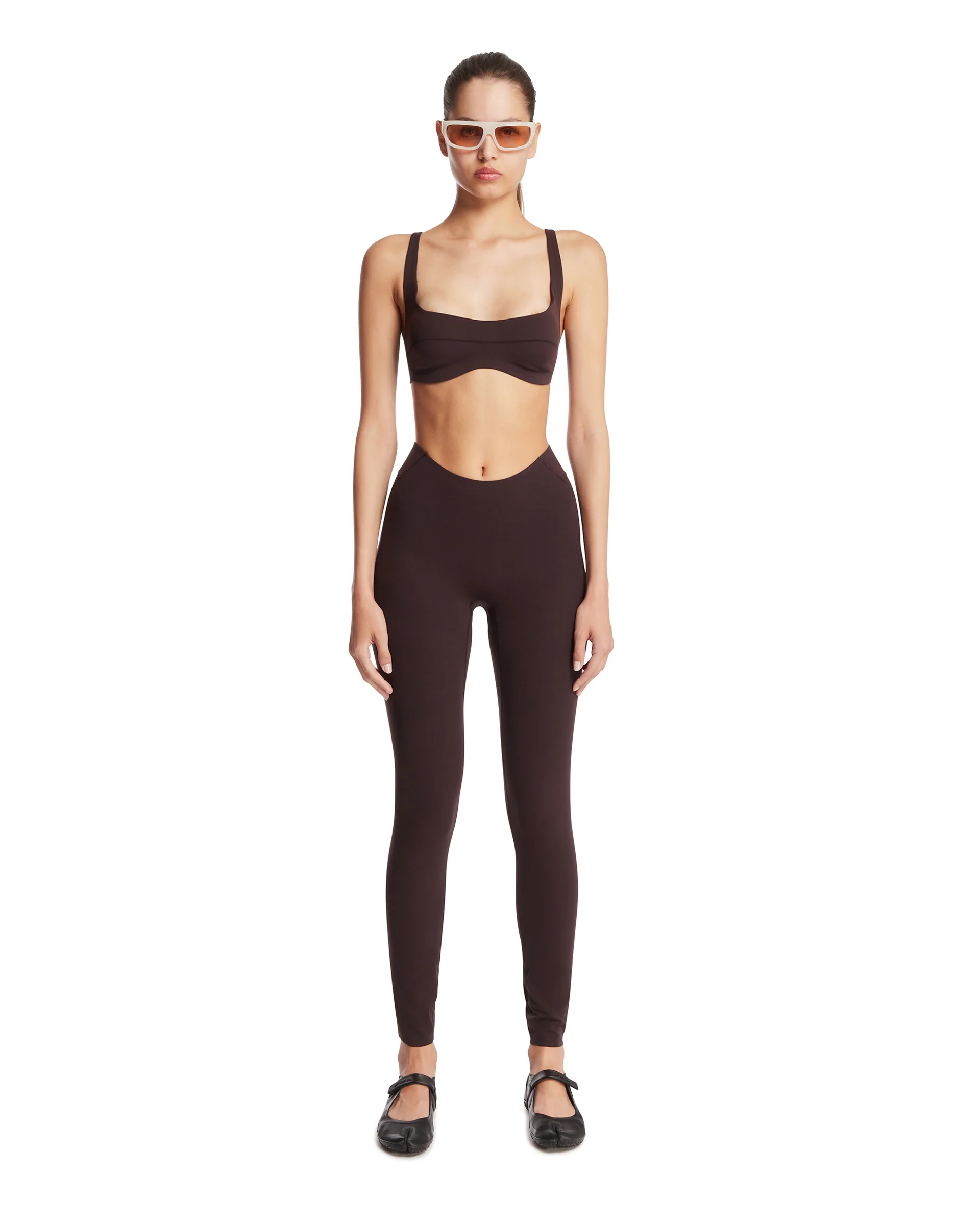 NikeSKIMS Leggings Studio Stretch Marroni - Image 3