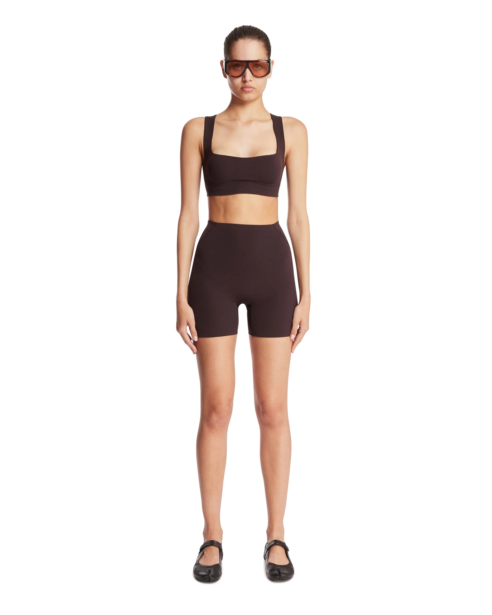 NikeSKIMS Shorts Studio Stretch Marroni - Image 3