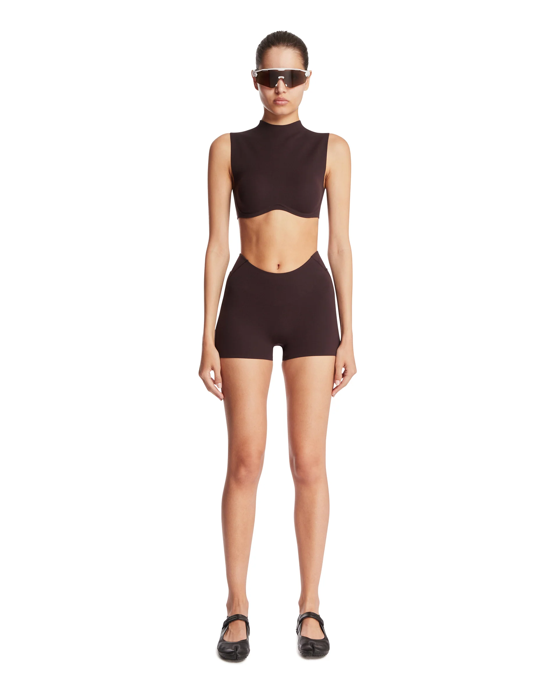 NikeSKIMS Shorts Studio Stretch Marroni - Image 3