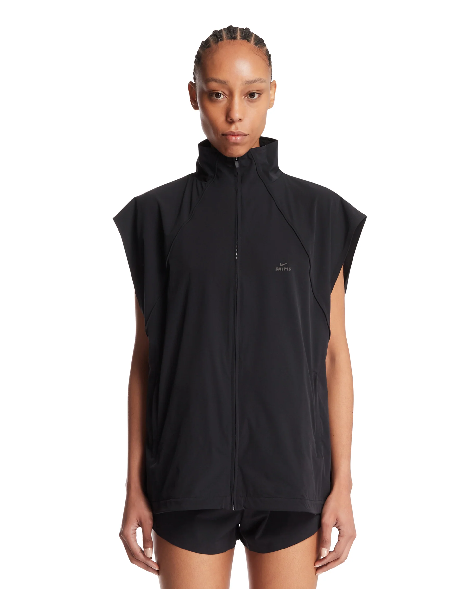 NikeSKIMS Gilet Oversize In Nylon Nero