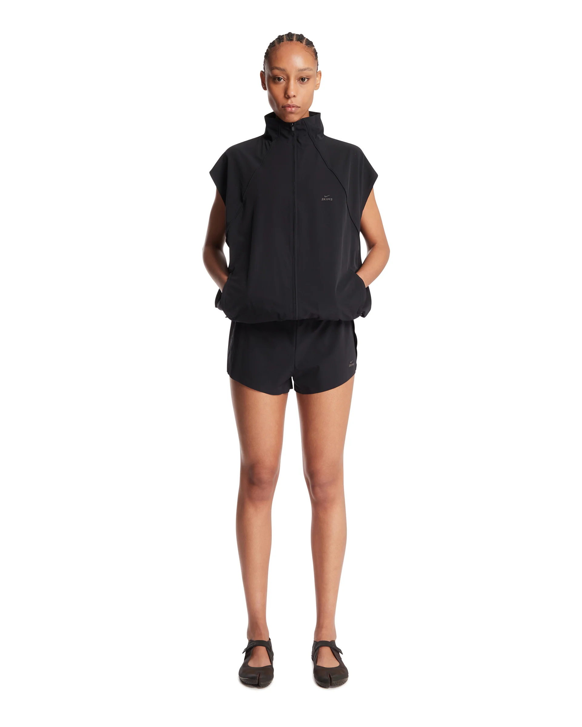 NikeSKIMS Gilet Oversize In Nylon Nero - Image 3
