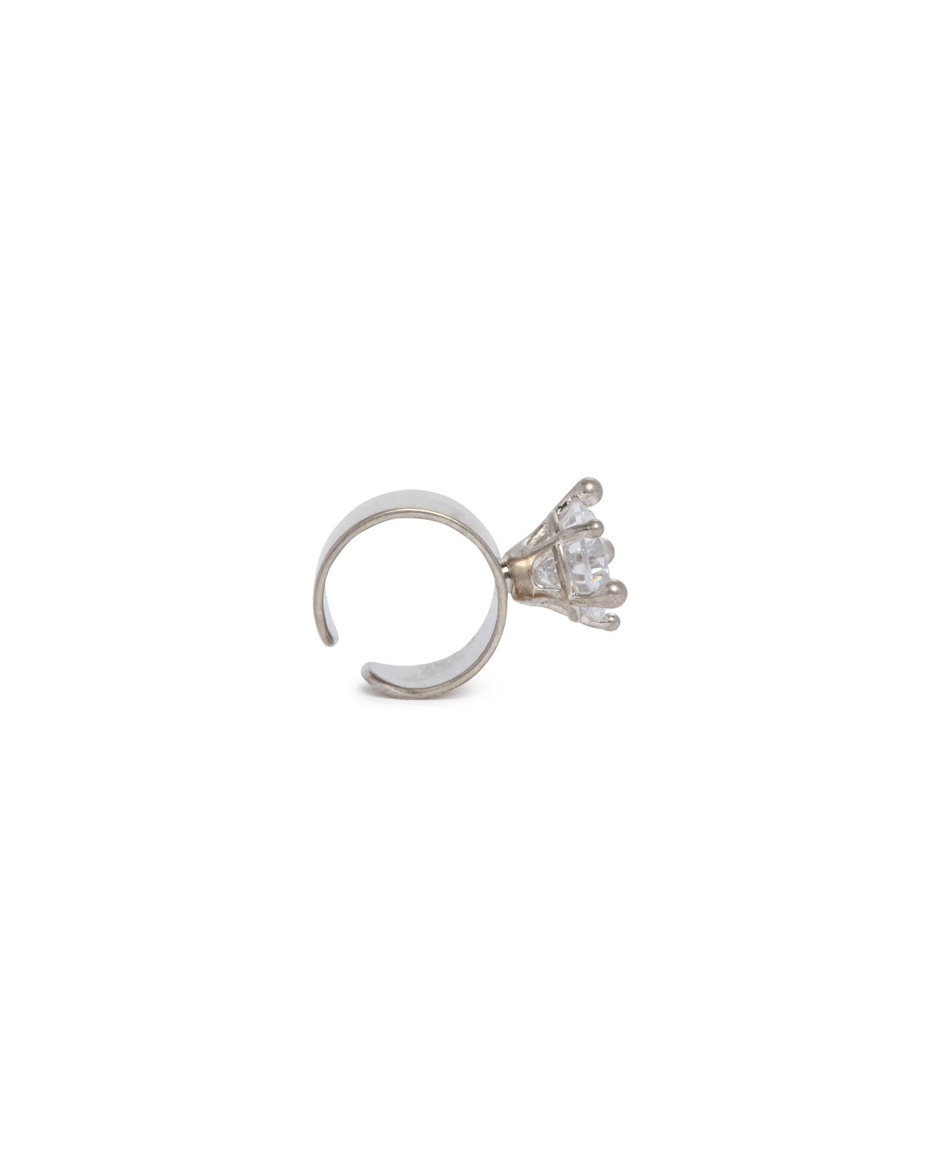 Ear Cuff Diamanti Armour Piccolo Argentato - Image 2