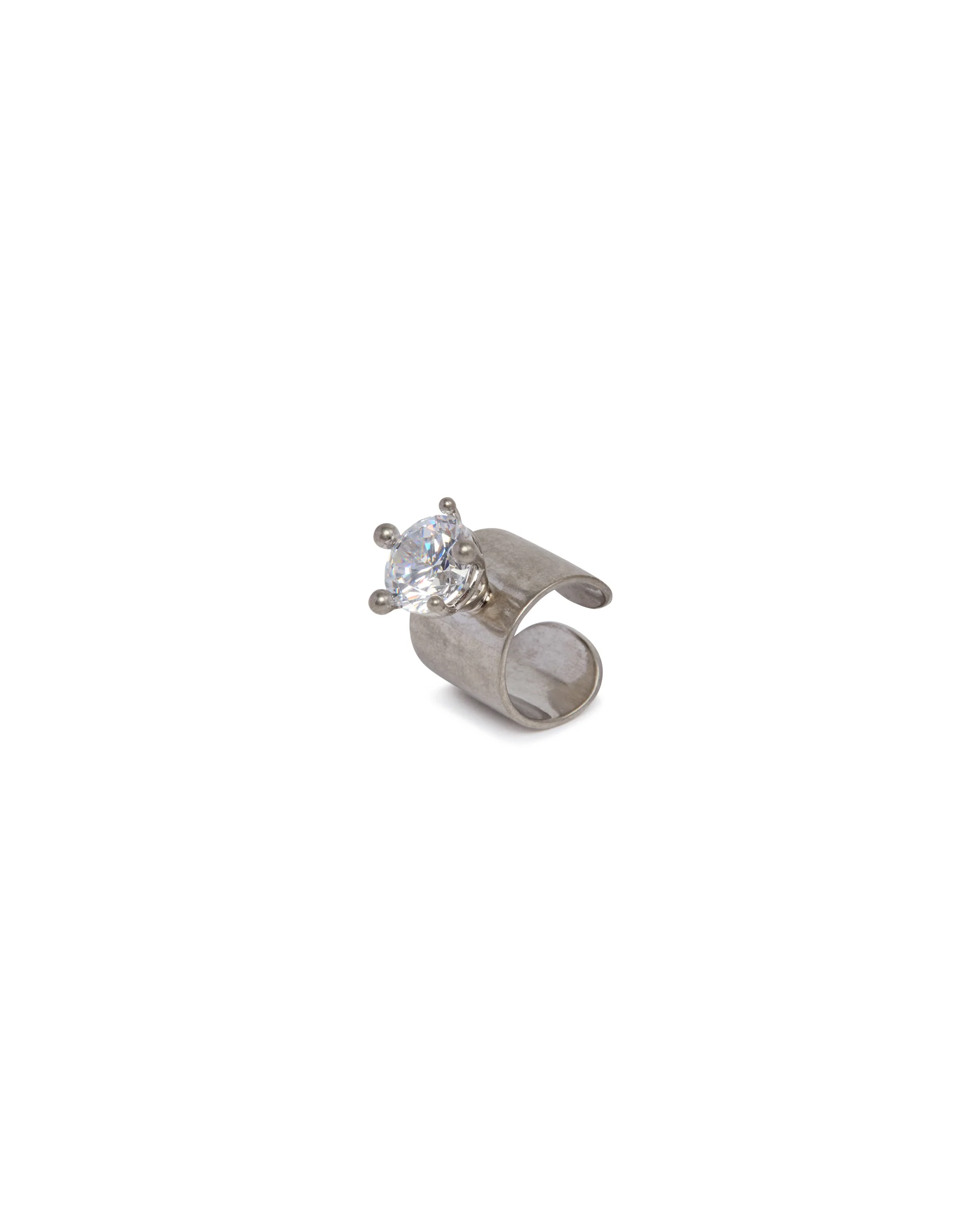 Ear Cuff Diamanti Armour Piccolo Argentato - Image 4