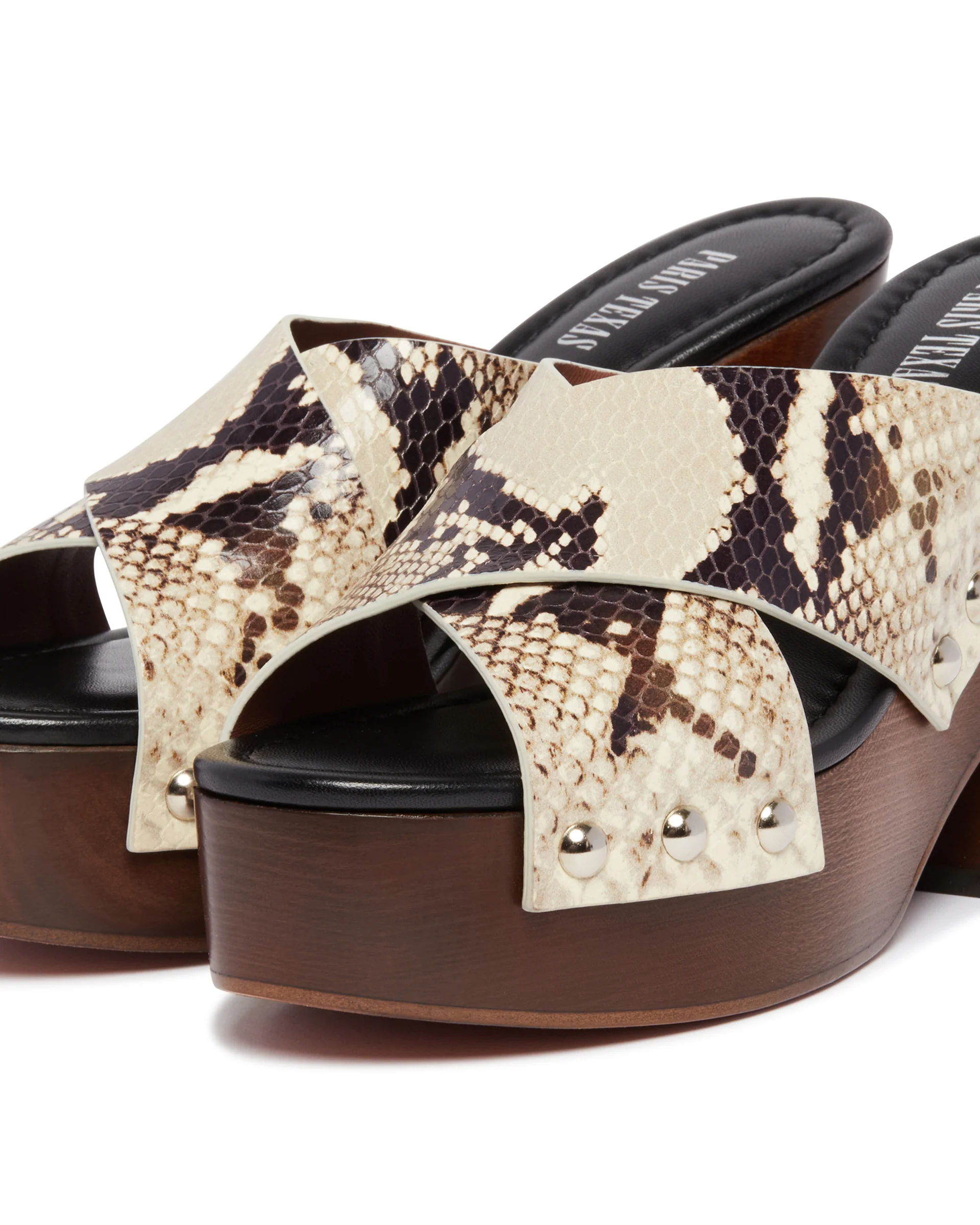 Sandali Clogs Stampa Pitone Beige - Image 6