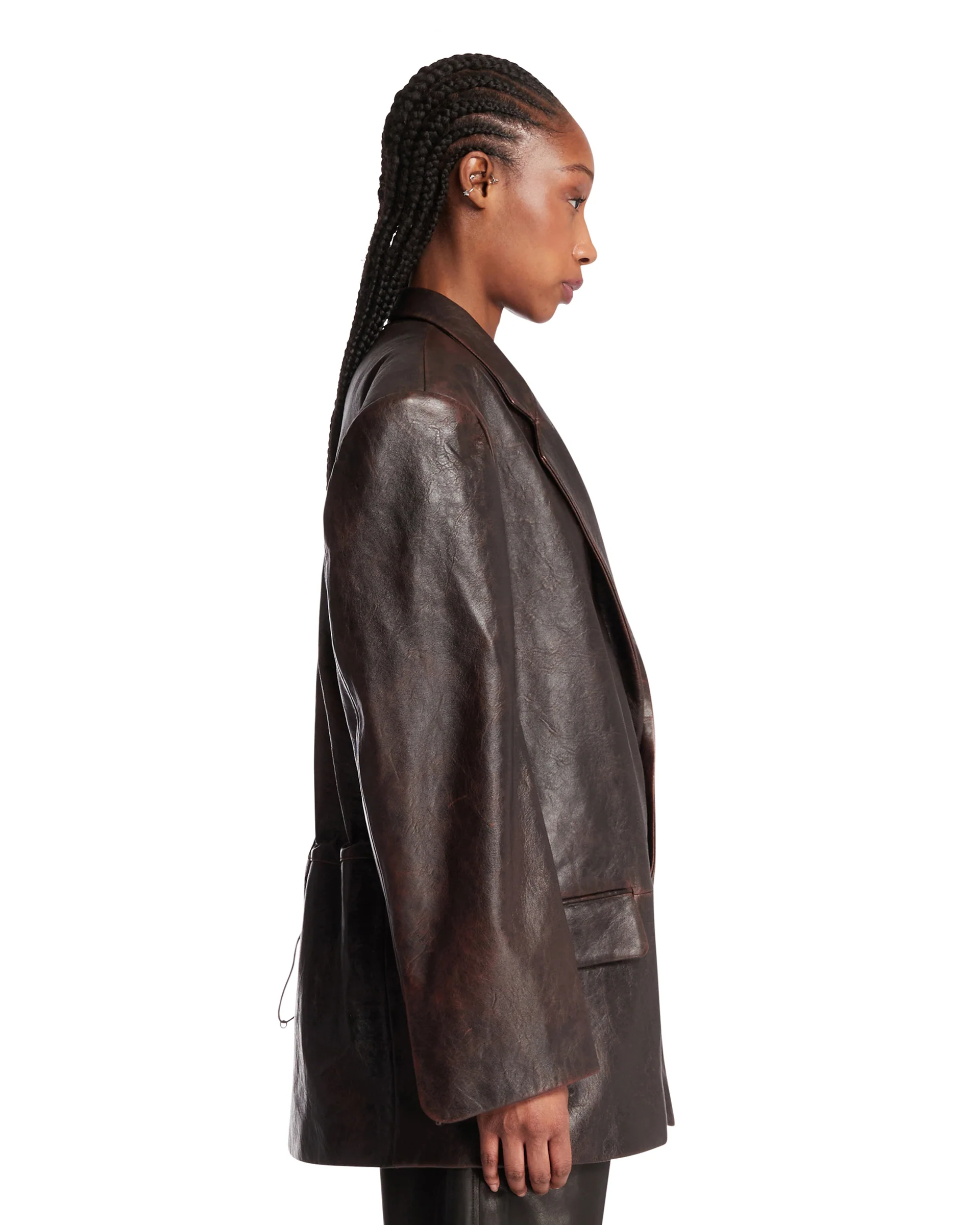 Giacca Low Fidelity In Pelle Marrone - Image 4