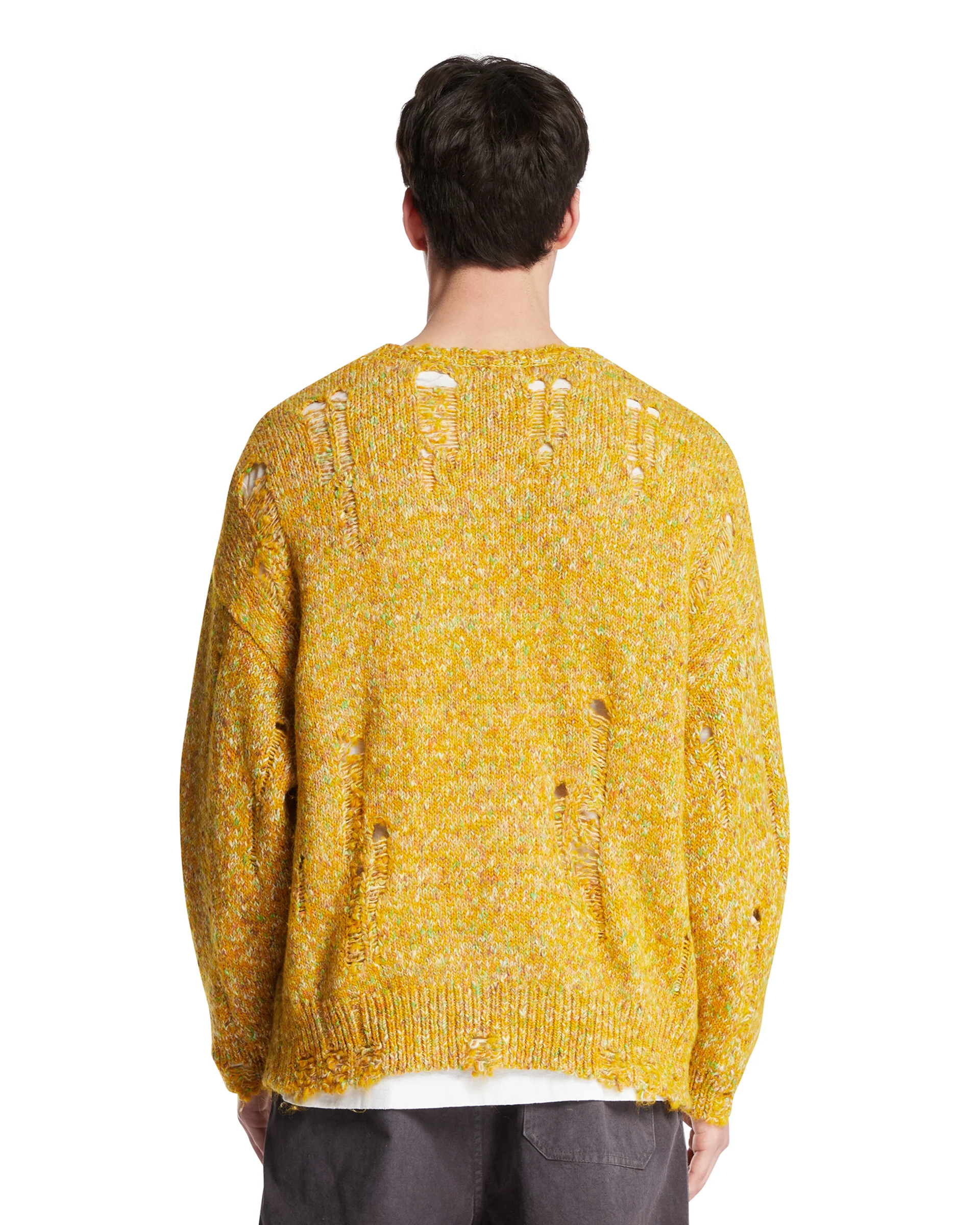 Cardigan Distressed In Alpaca Giallo - Image 5