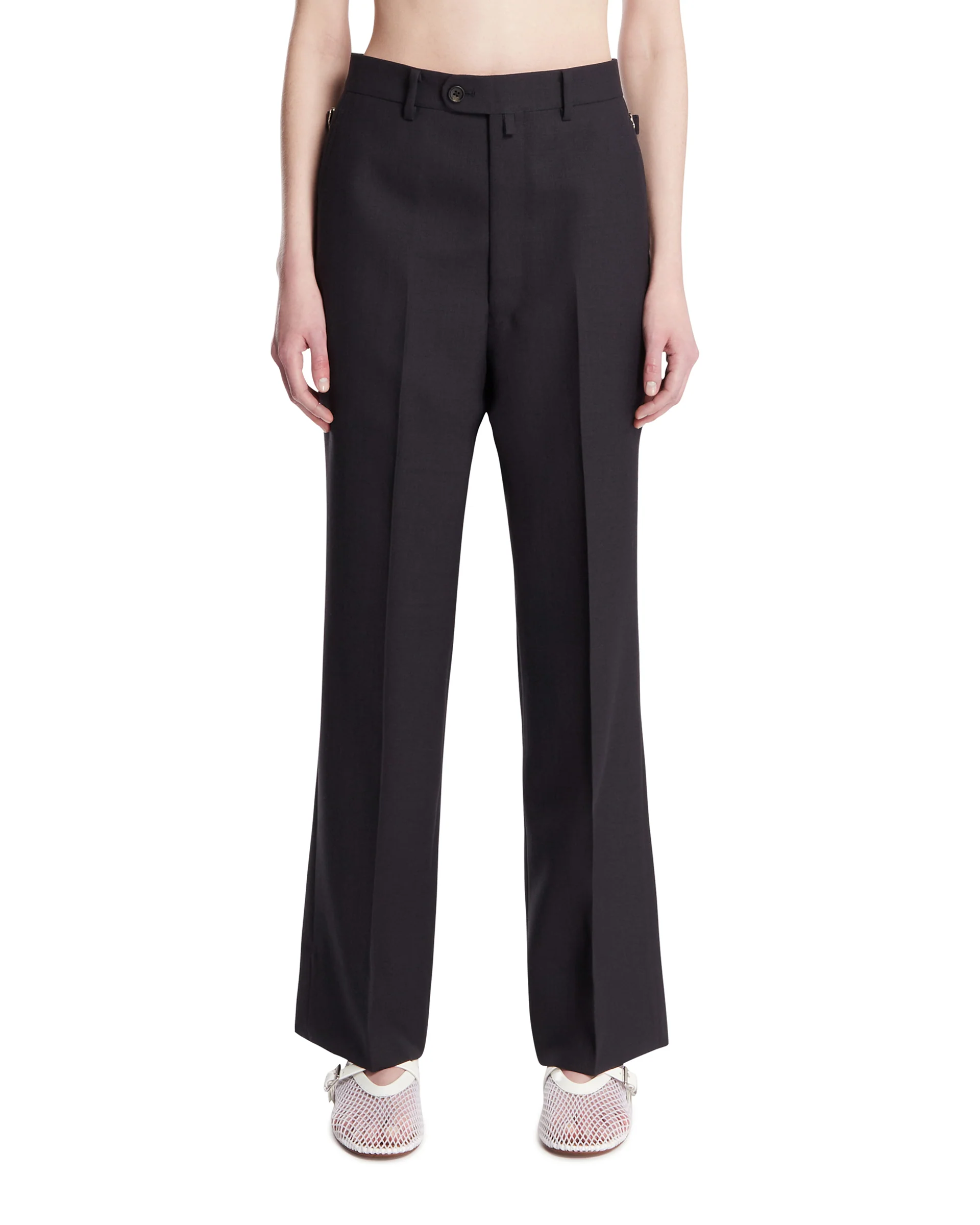Pantaloni Sartoriali In Lana Blu