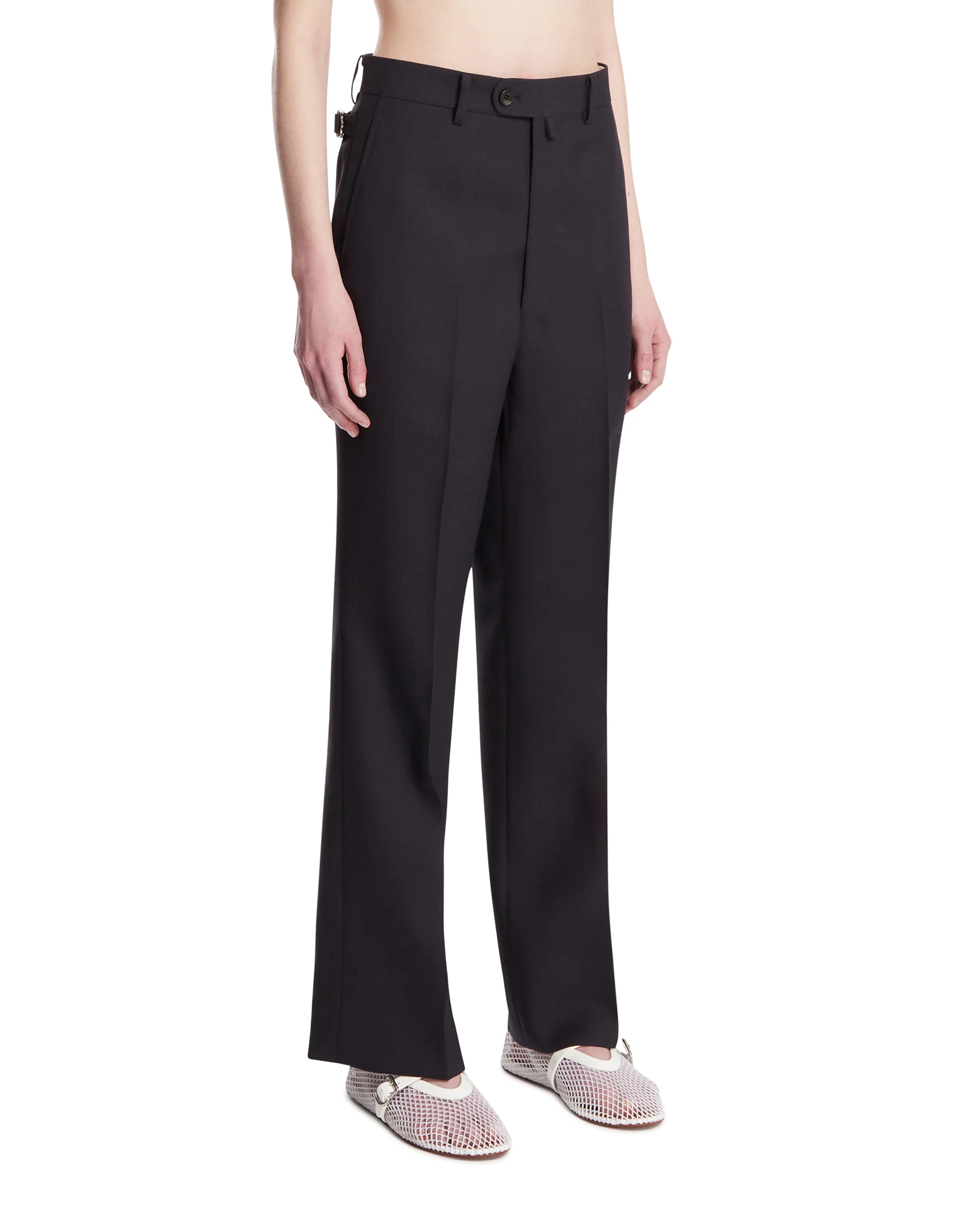 Pantaloni Sartoriali In Lana Blu - Image 2