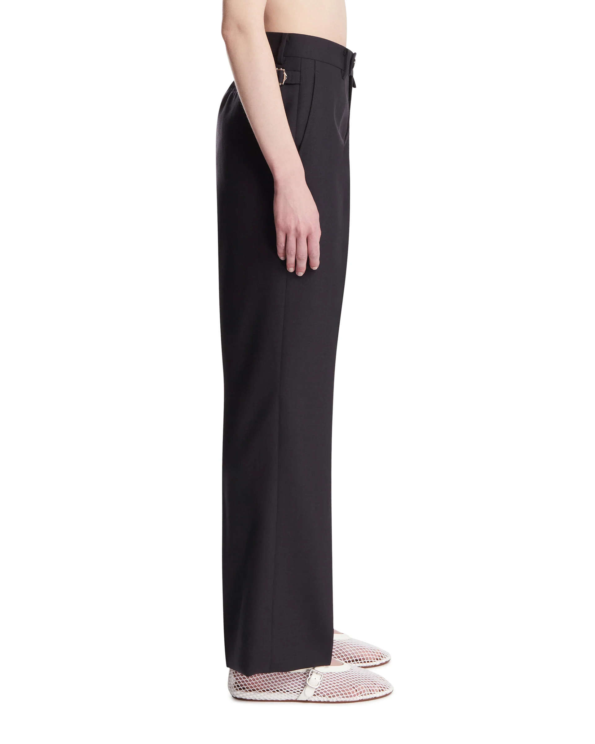 Pantaloni Sartoriali In Lana Blu - Image 4