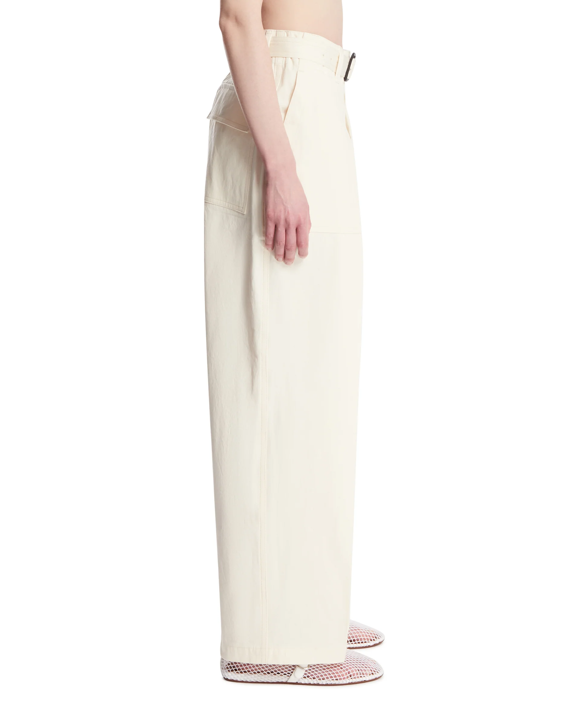 Pantaloni In Cotone Bianchi - Image 4