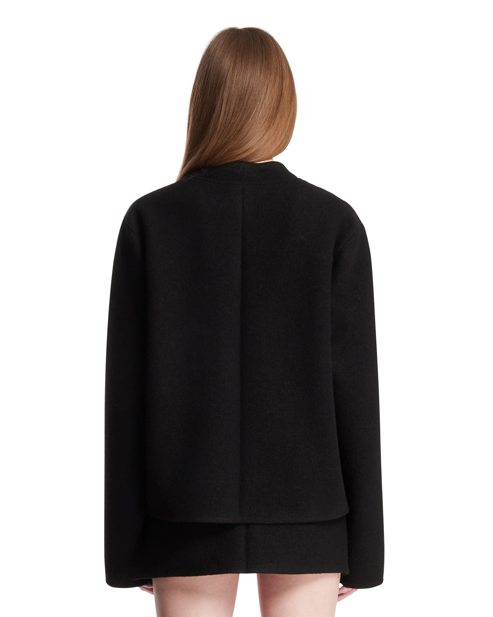 Giacca Walker Corta In Lana Nera - Image 5