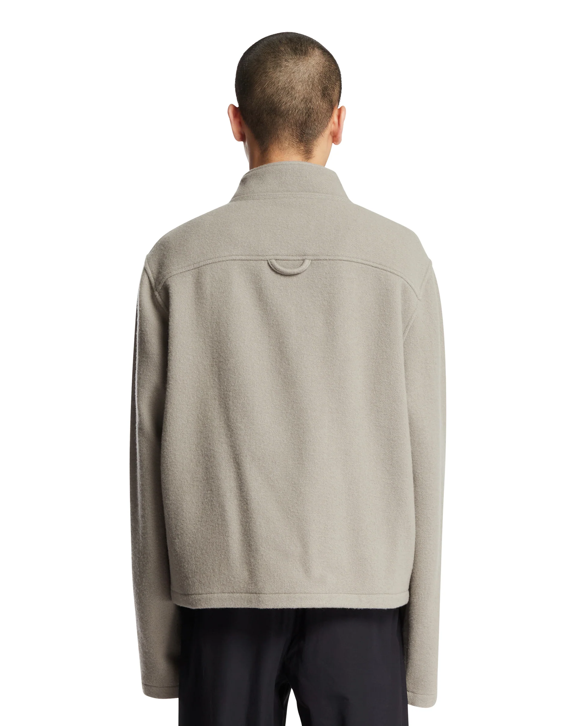 Maglione In Pile Di Lana Grigio Chiaro - Image 5