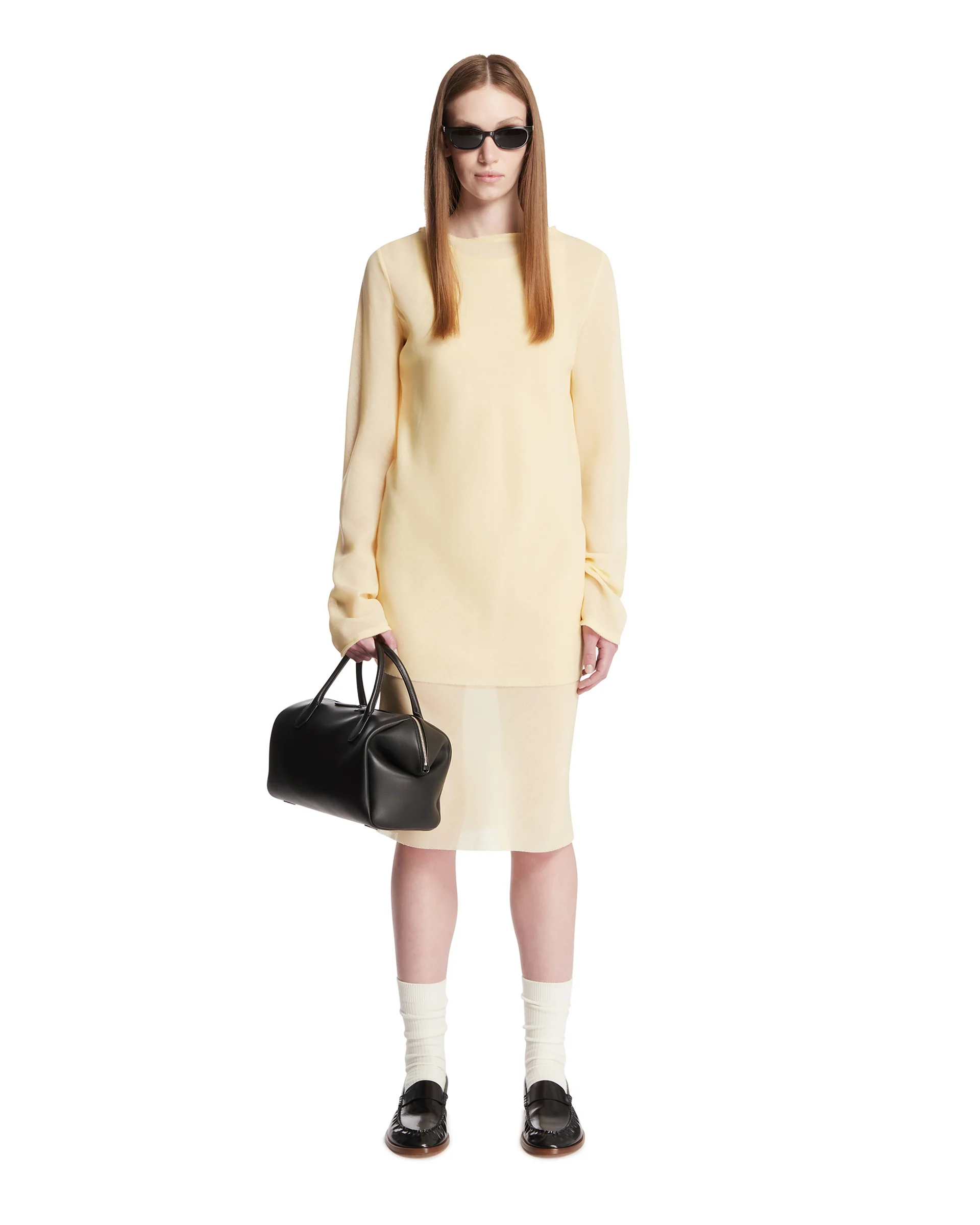 Abito Midi In Lana Giallo - Image 3