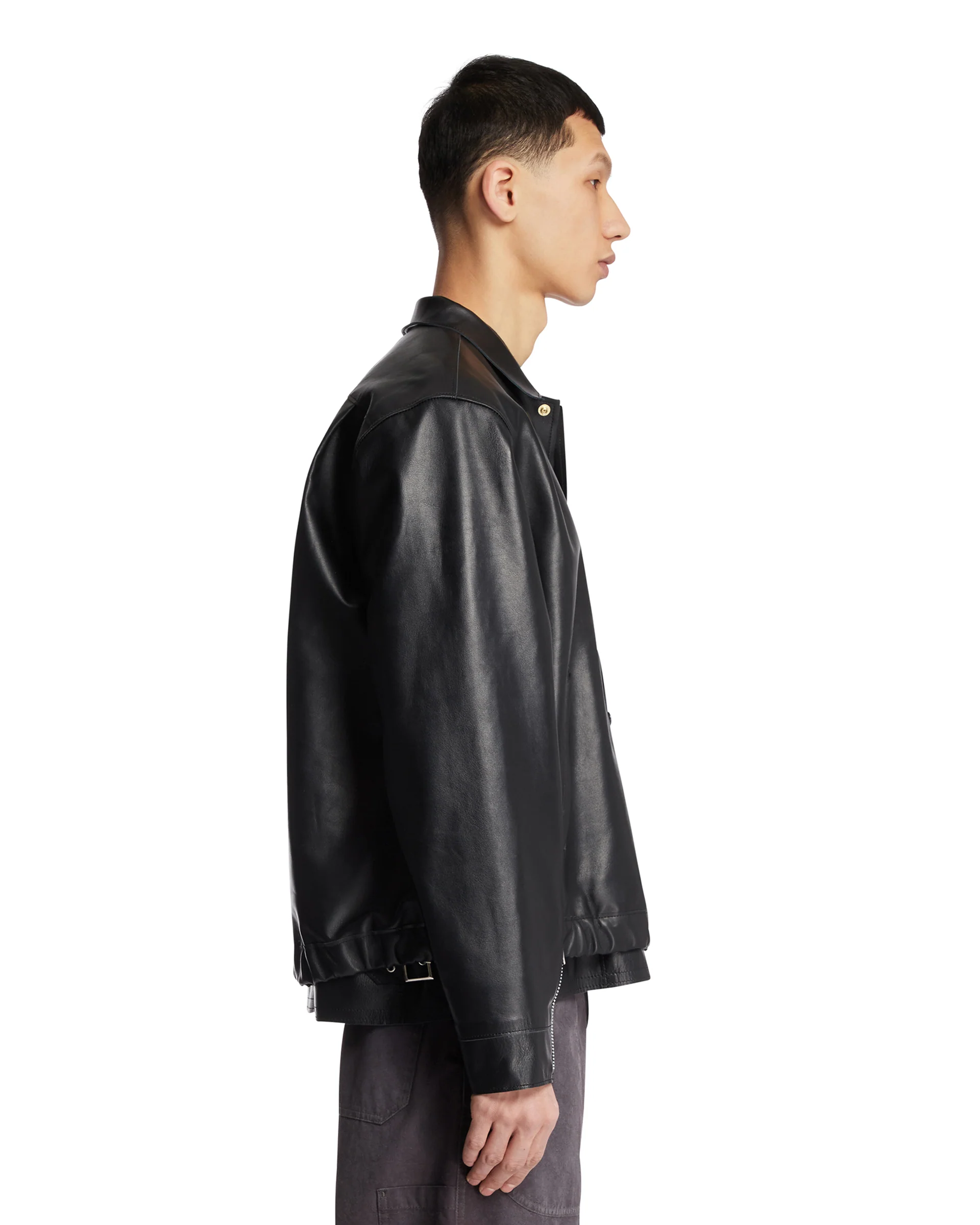 Blouson Jacket In Pelle Nera - Image 4