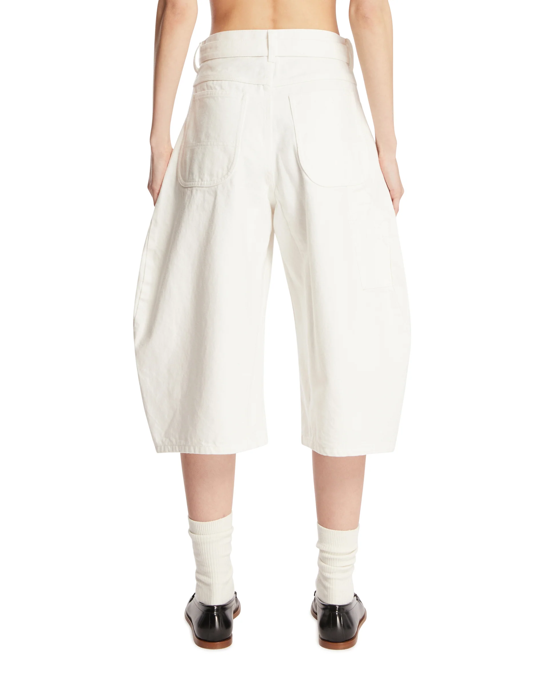 Jeans Corti A Palloncino Bianchi - Image 5
