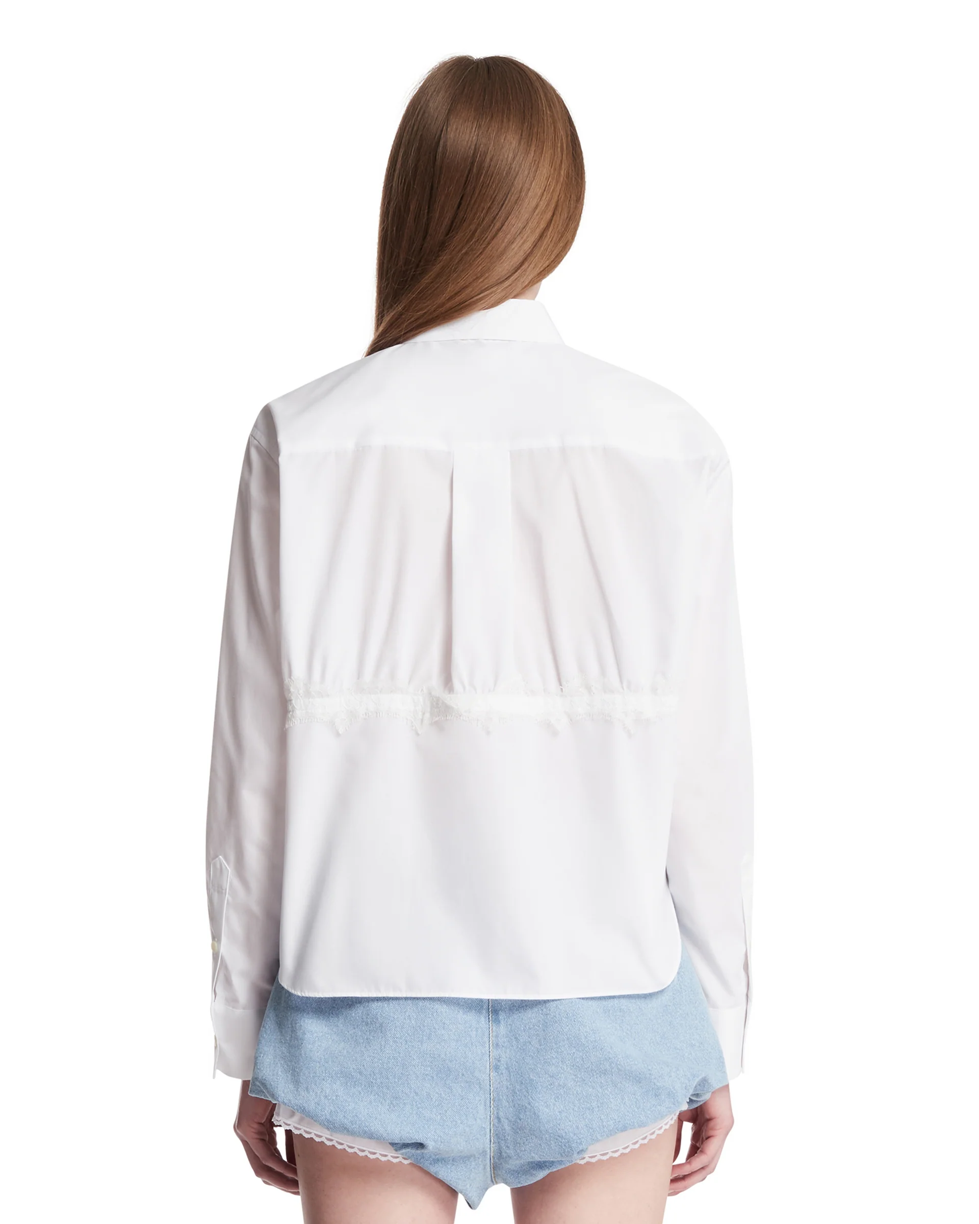 Camicia Con Inserti In Pizzo Bianca - Image 5