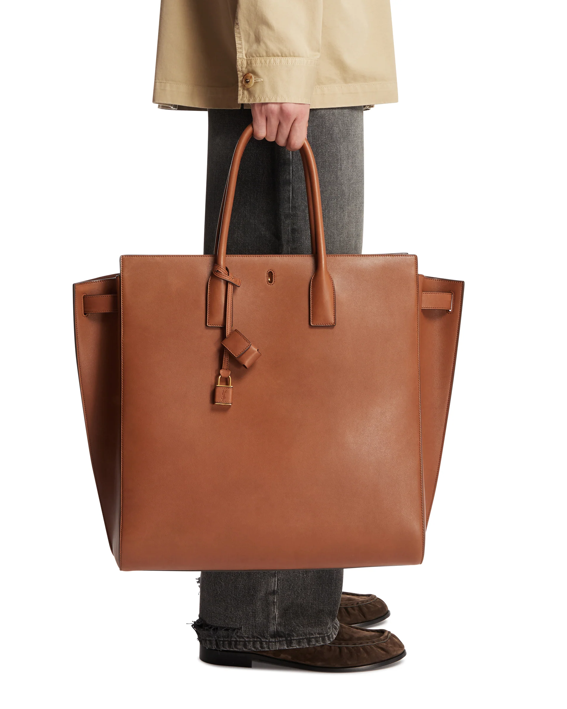 Borsa Sac De Jour Grande In Pelle Marrone - Image 3