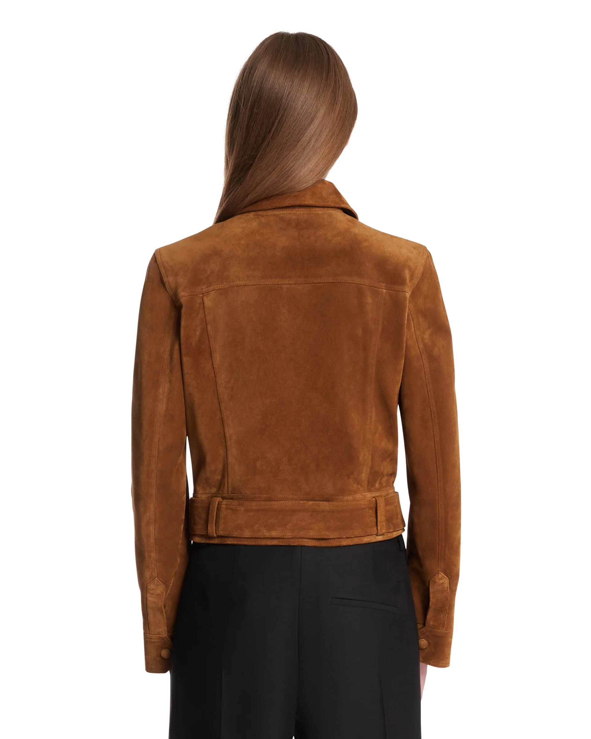 Giacca Sartoriale In Suede Marrone - Image 5