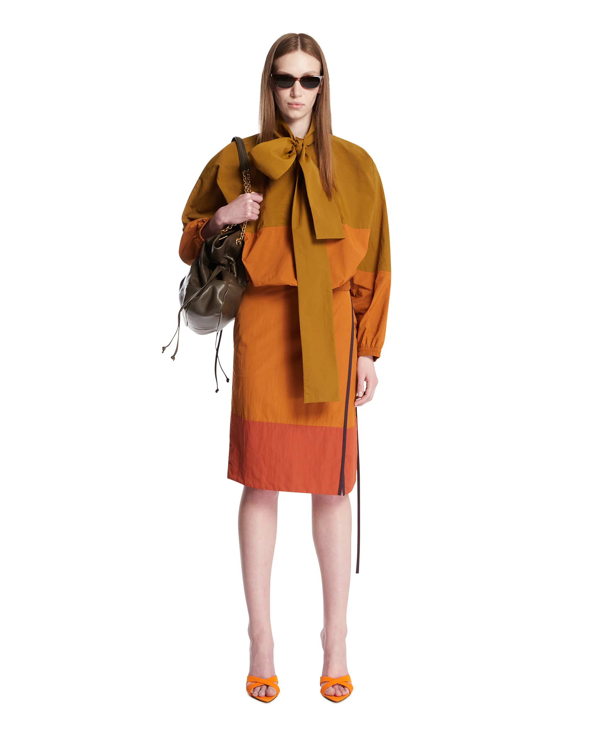 Giacca A Vento In Faille In Nylon Verde - Image 3