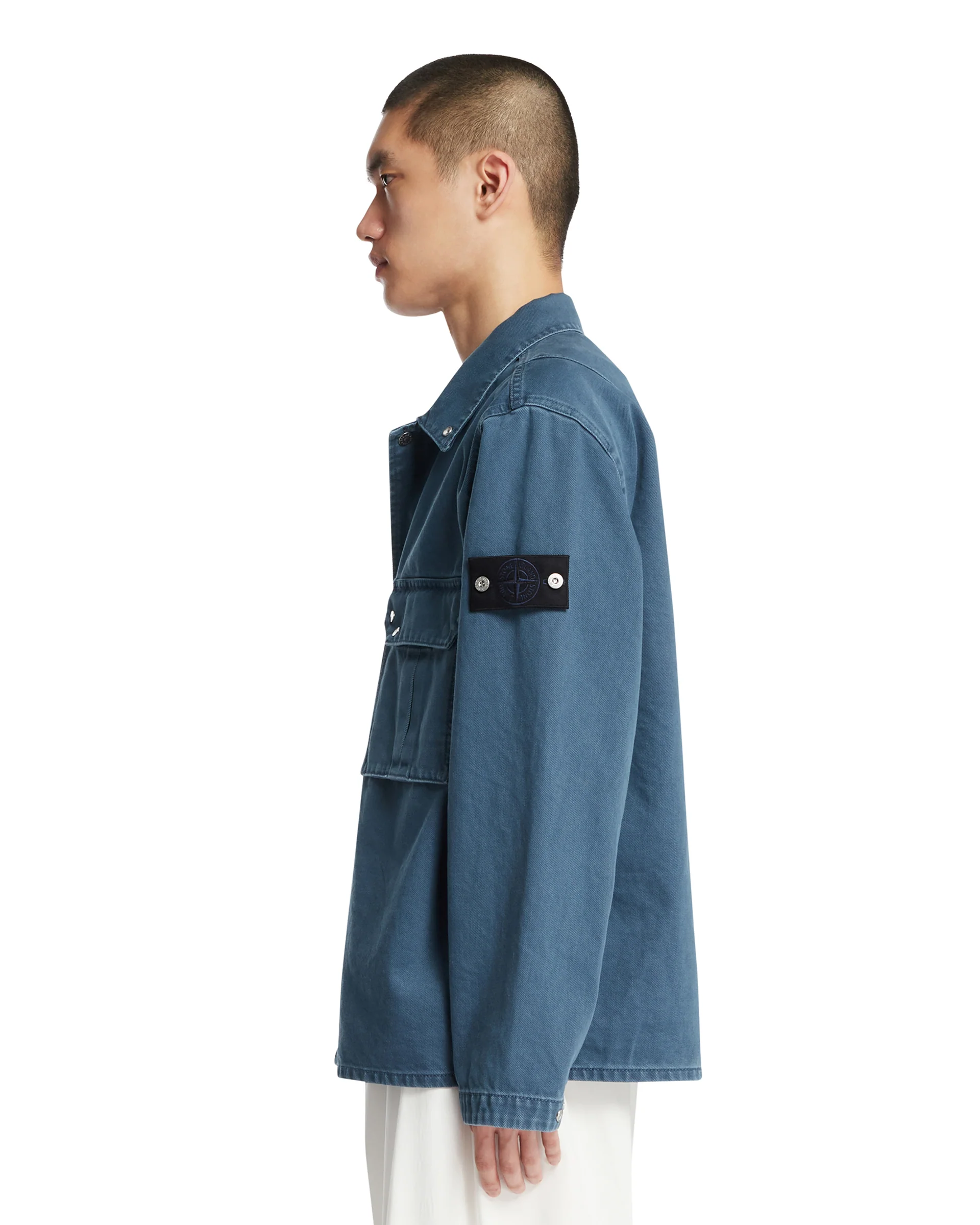Overshirt In Denim di Cotone Blu - Image 4