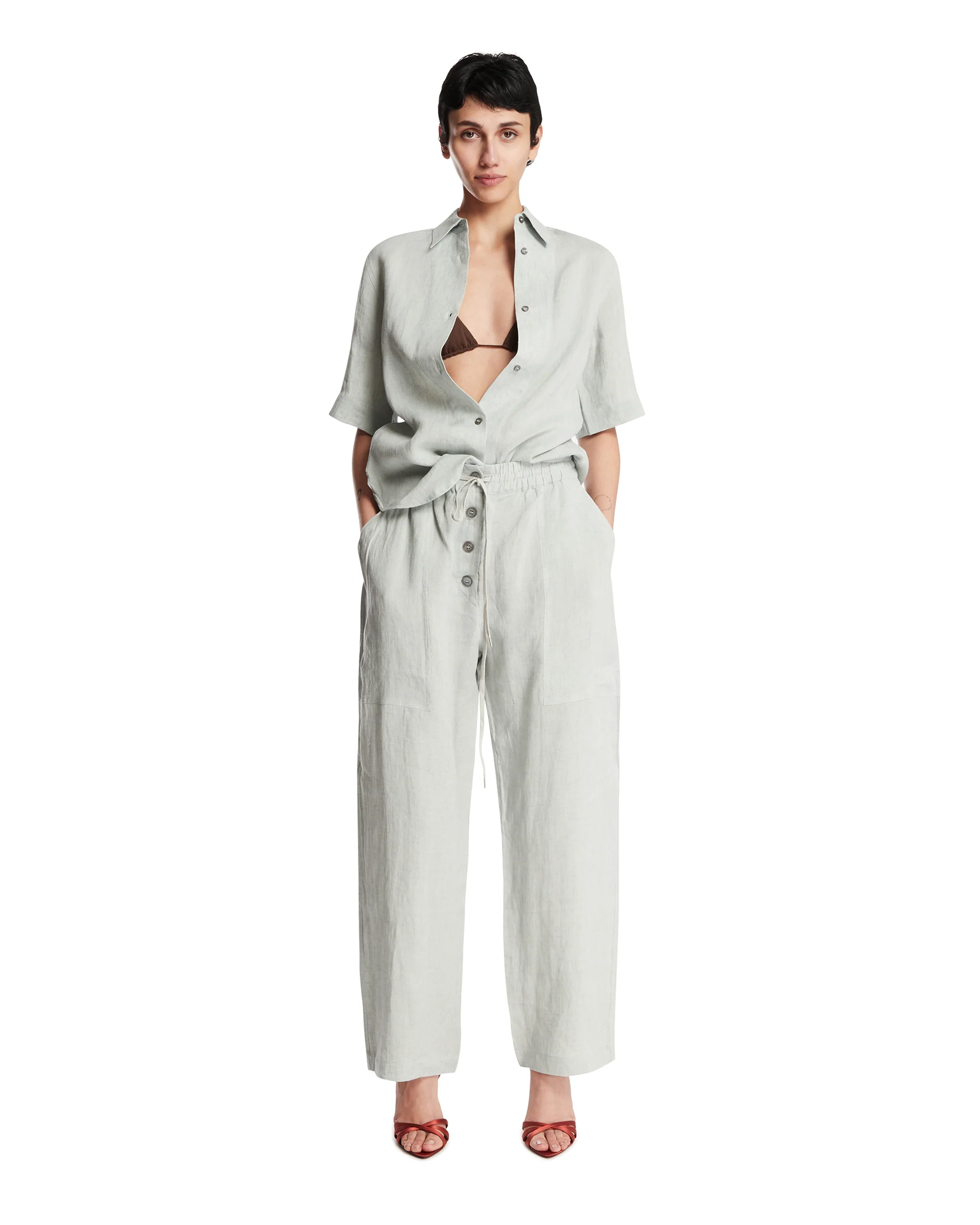 Camicia A Maniche Corte Estes Azzurra - Image 3