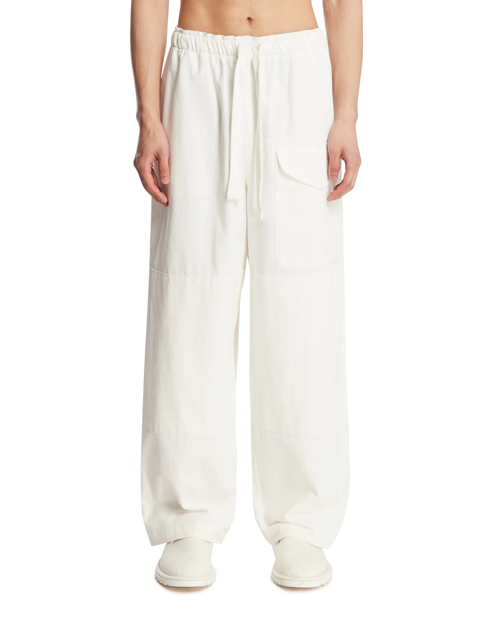 Pantaloni In Cotone Bianchi