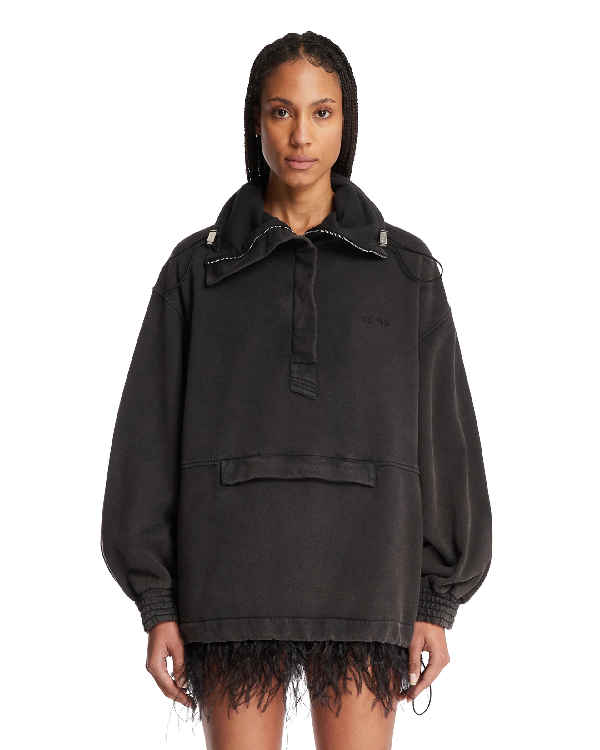 Blouson A Collo Alto Nero