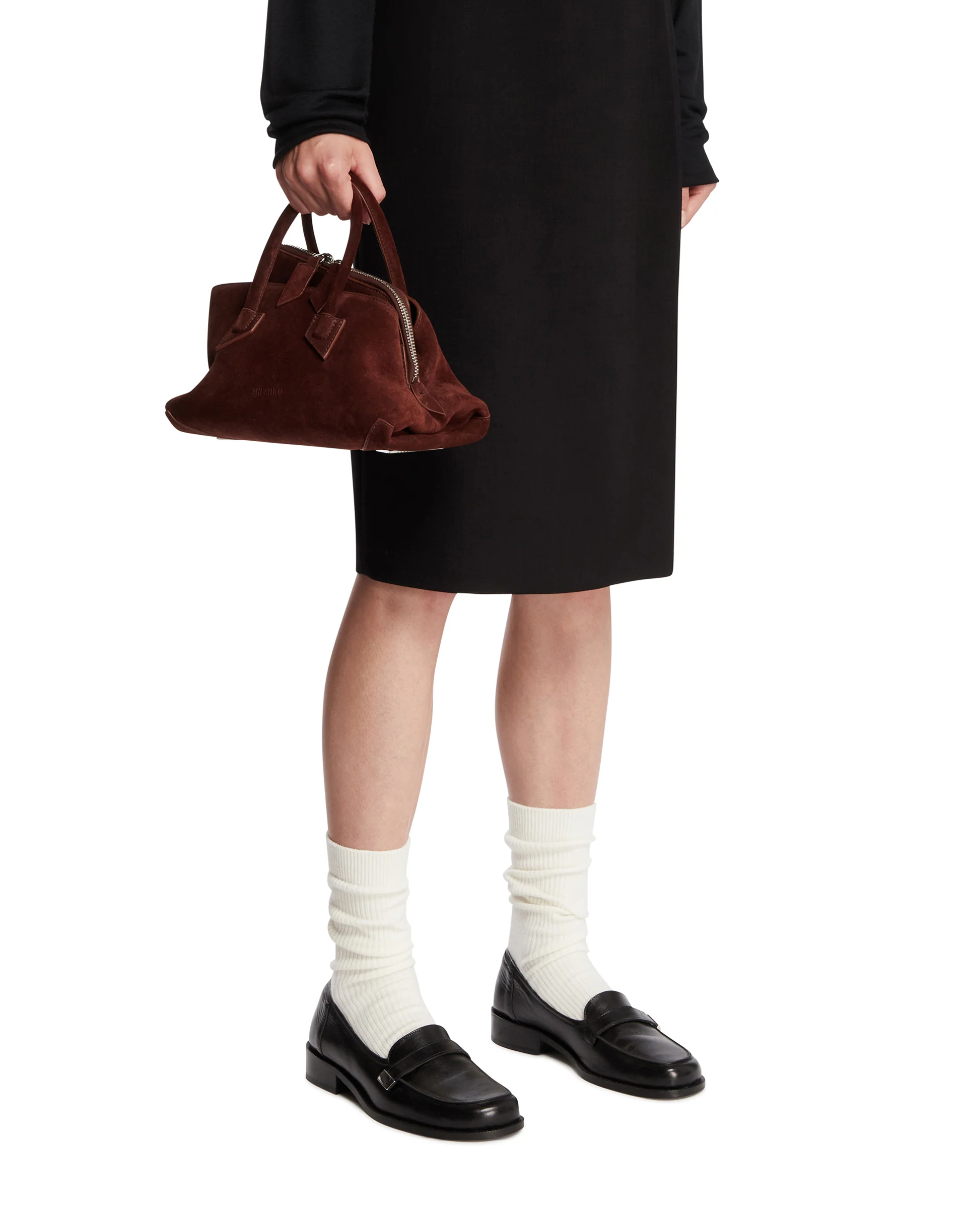 Borsa La Passeggiata Mini In Suede Marrone - Image 3