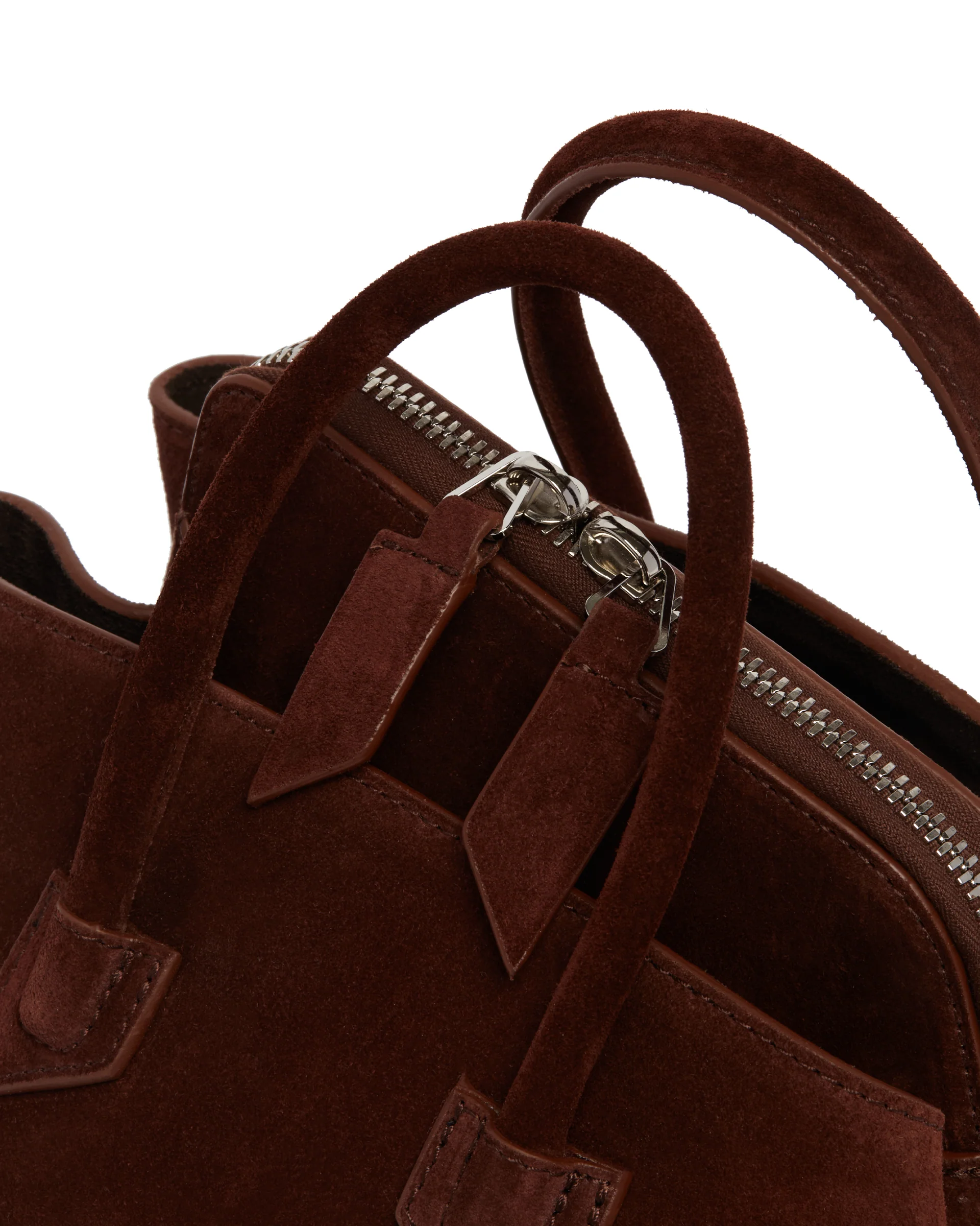 Borsa La Passeggiata Mini In Suede Marrone - Image 4