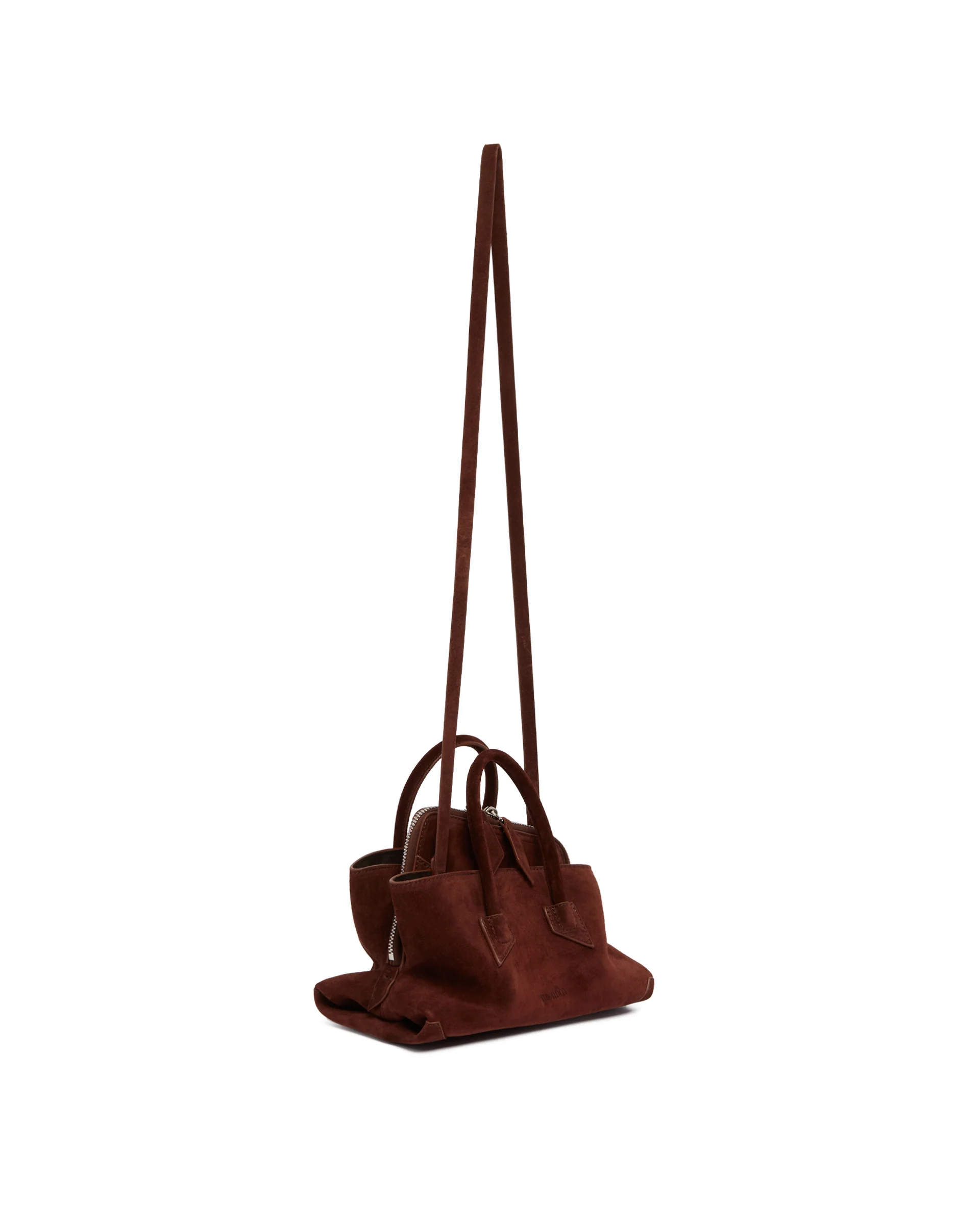 Borsa La Passeggiata Mini In Suede Marrone - Image 5