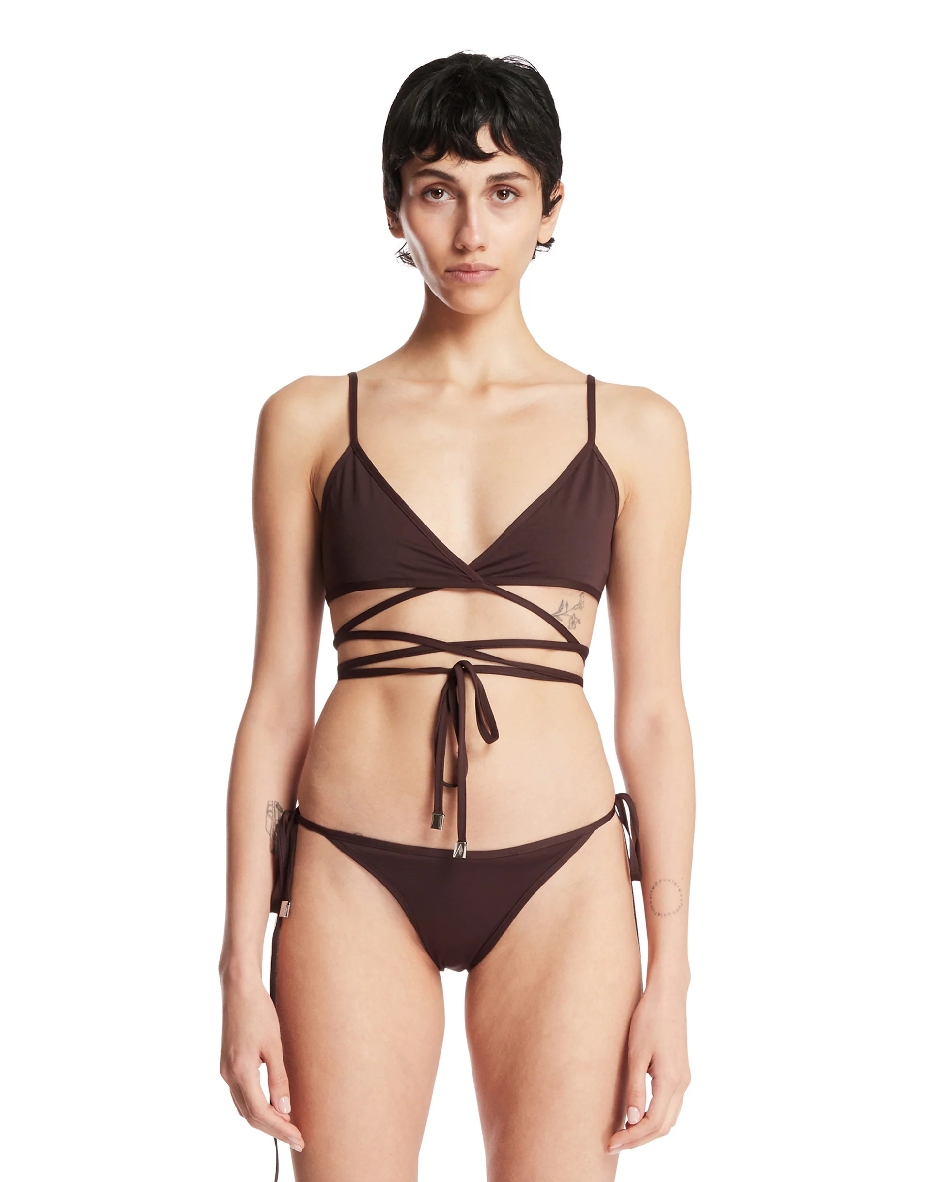 Bikini Wrap Around Marrone