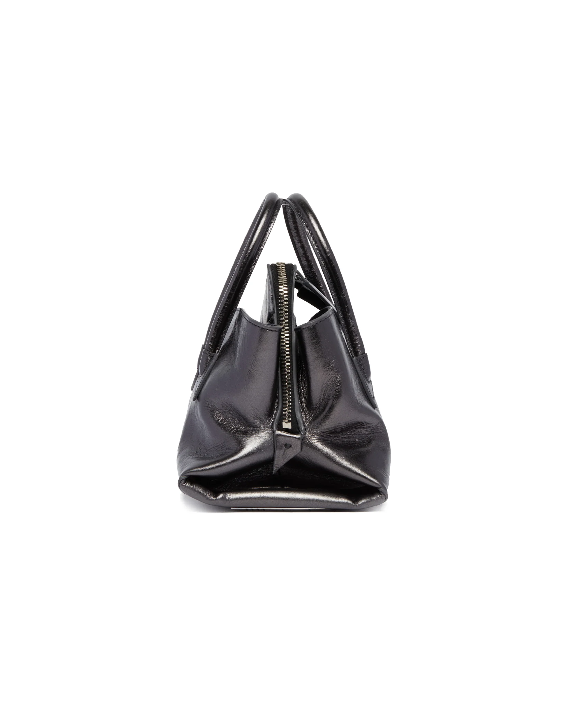 Borsa La Passeggiata Mini In Pelle Grigia - Image 7