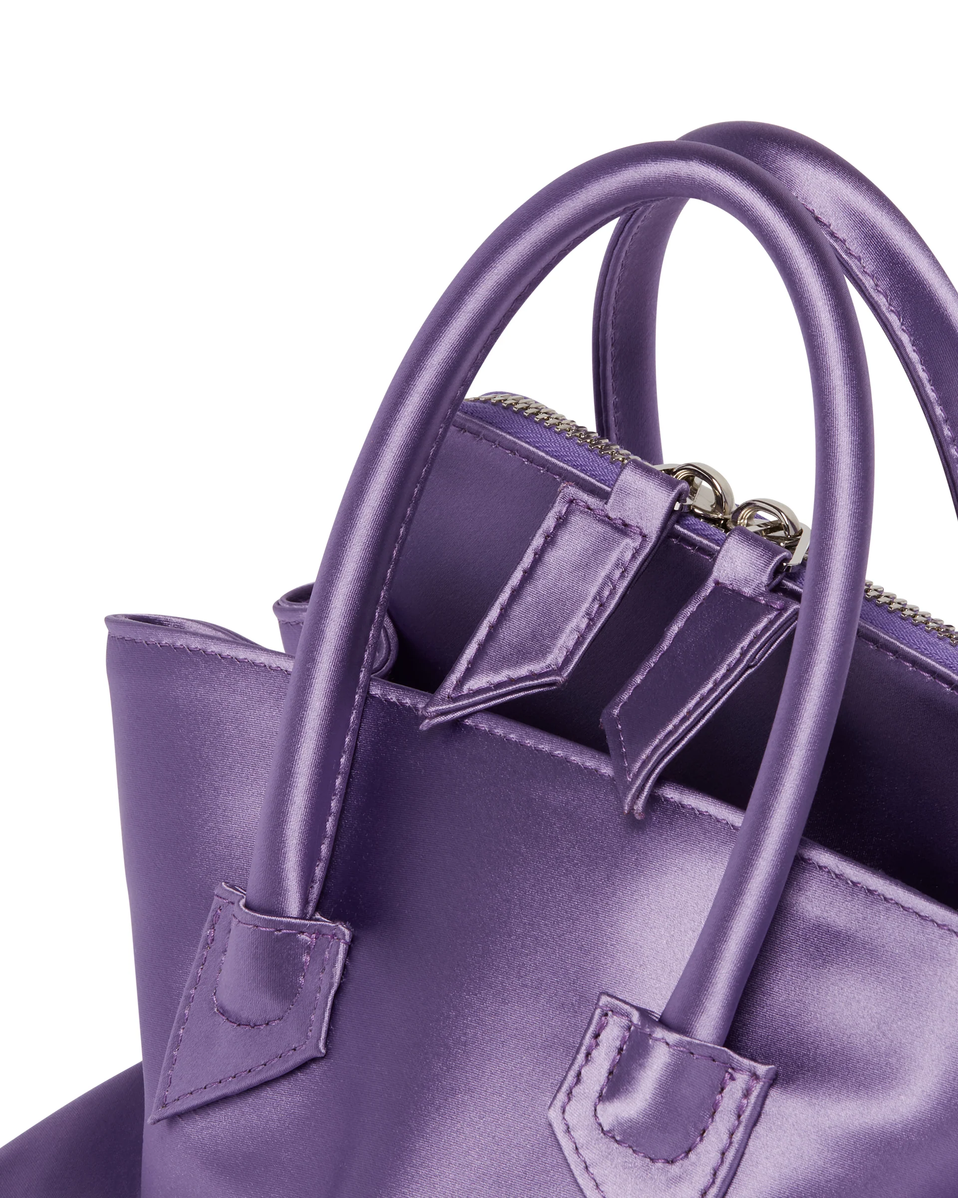 Borsa La Passeggiata Mini In Raso Viola - Image 3