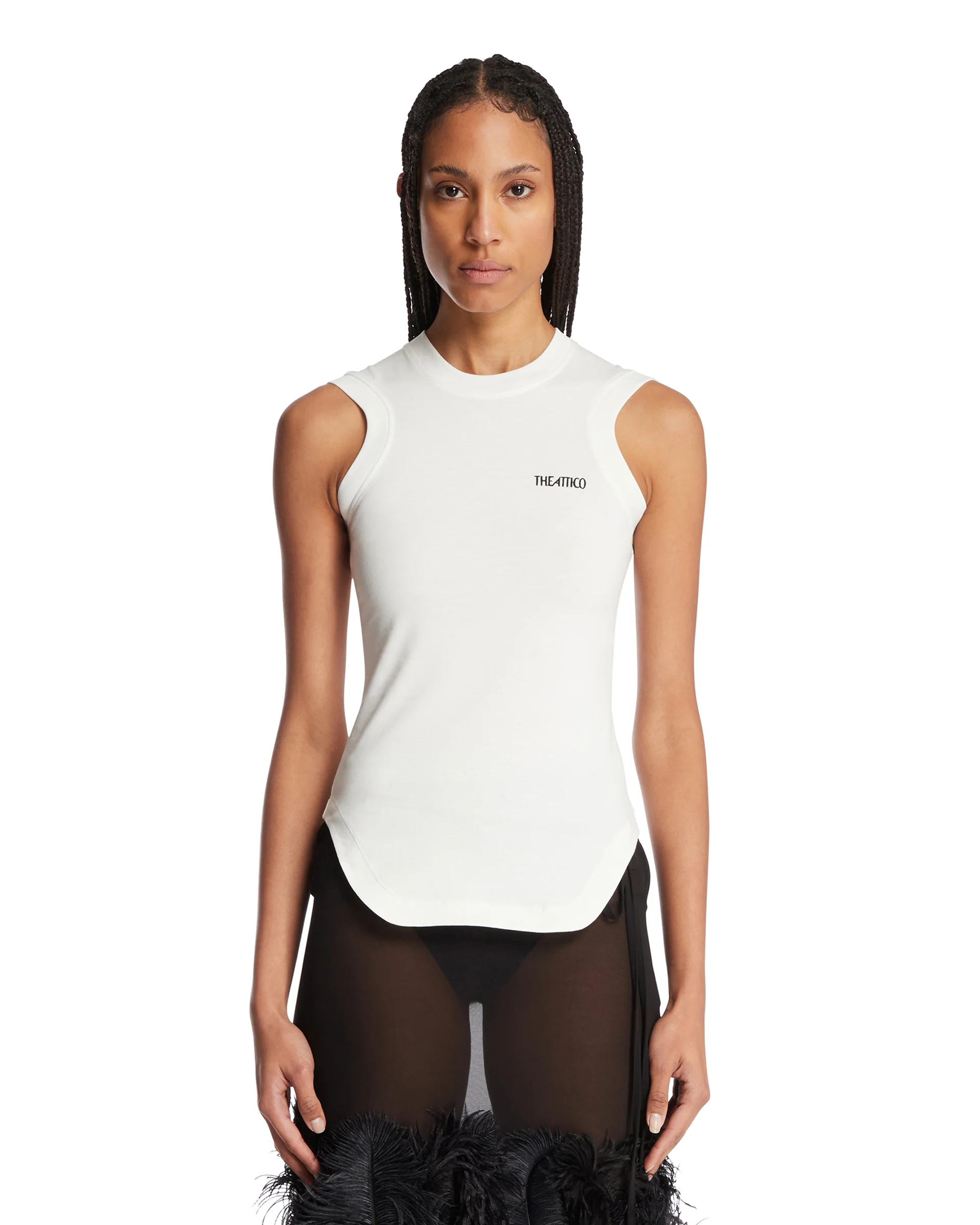 Top Con Logo Bianco