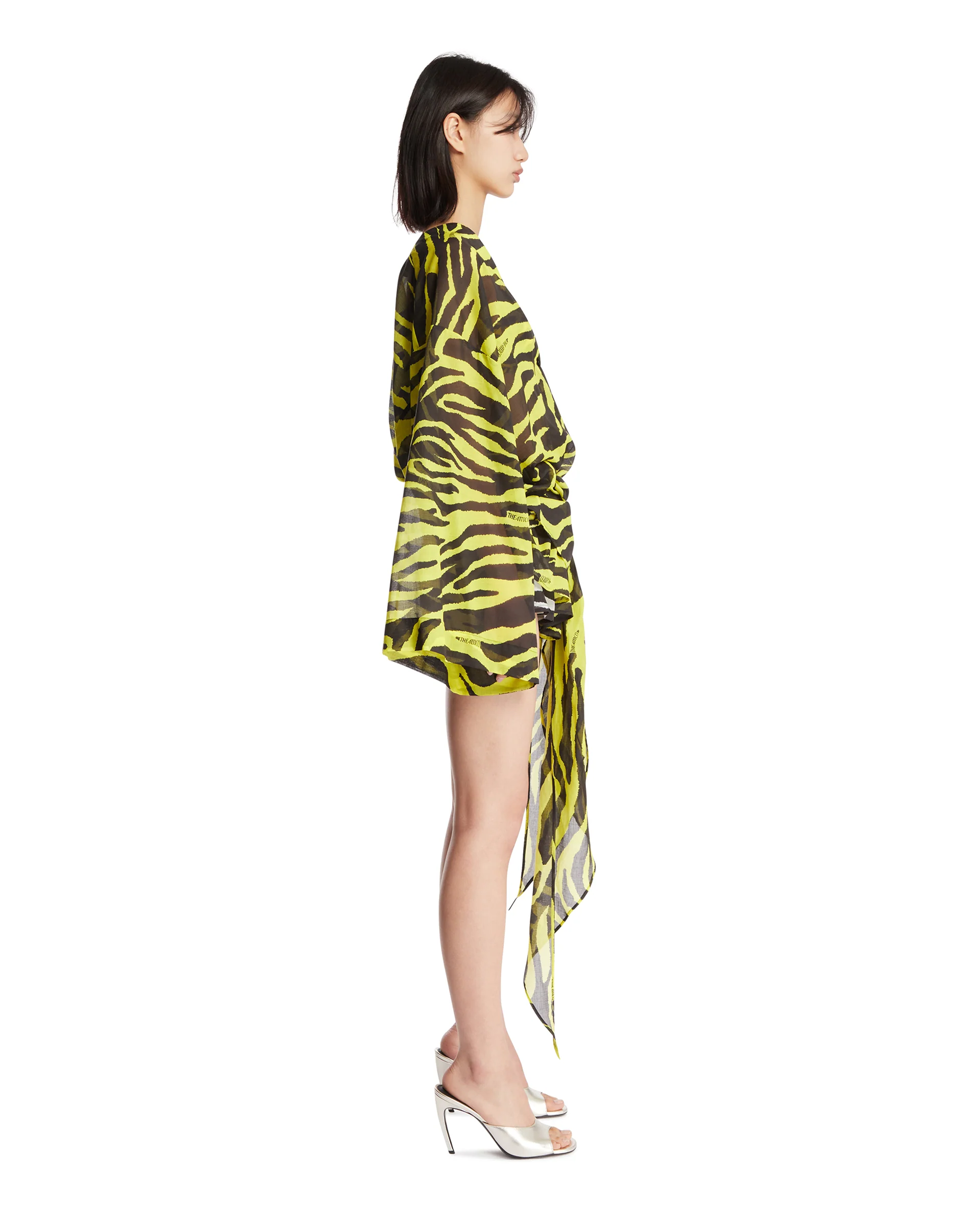 Mini Wrap Dress Zebrato Giallo - Image 4