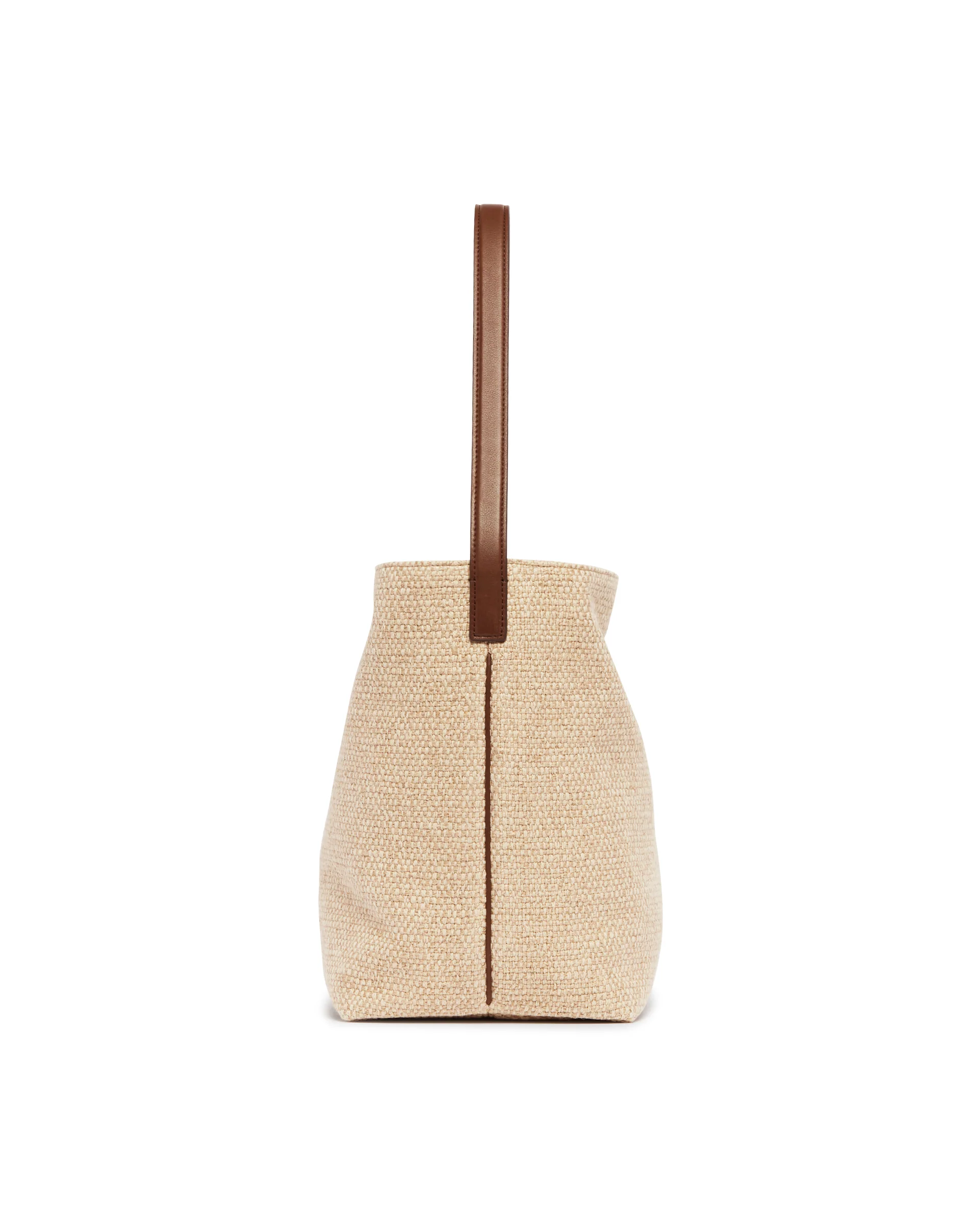 Borsa Media N/S Park Tote Beige e Marrone - Image 7