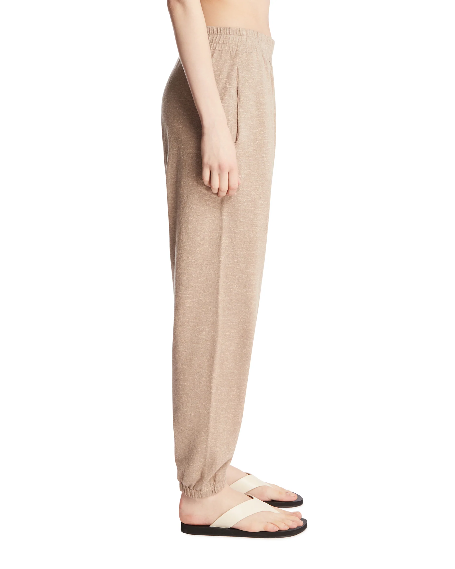 Pantaloni In Cotone E Lino Beige - Image 4