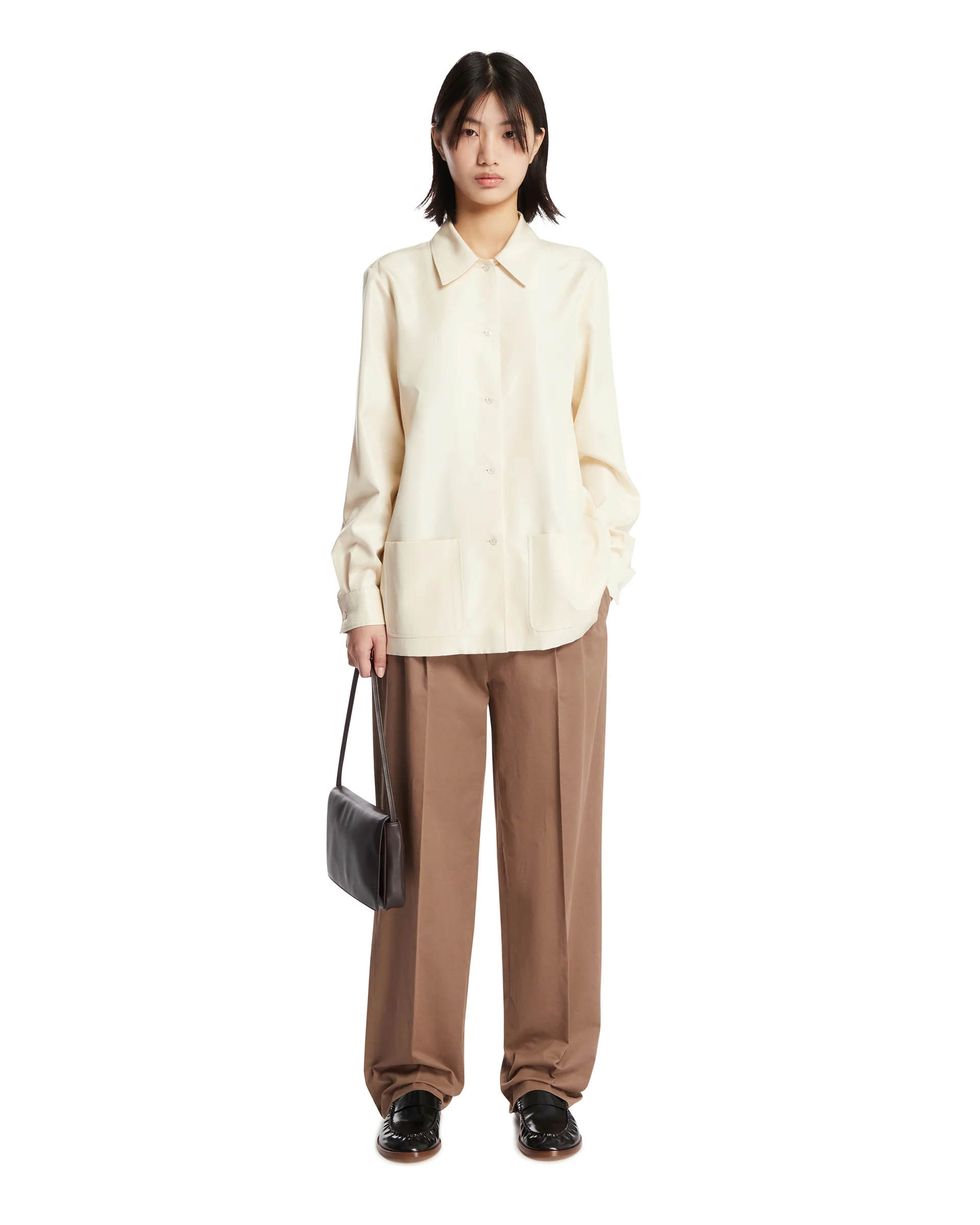 Camicia In Seta Lucetta Beige - Image 3