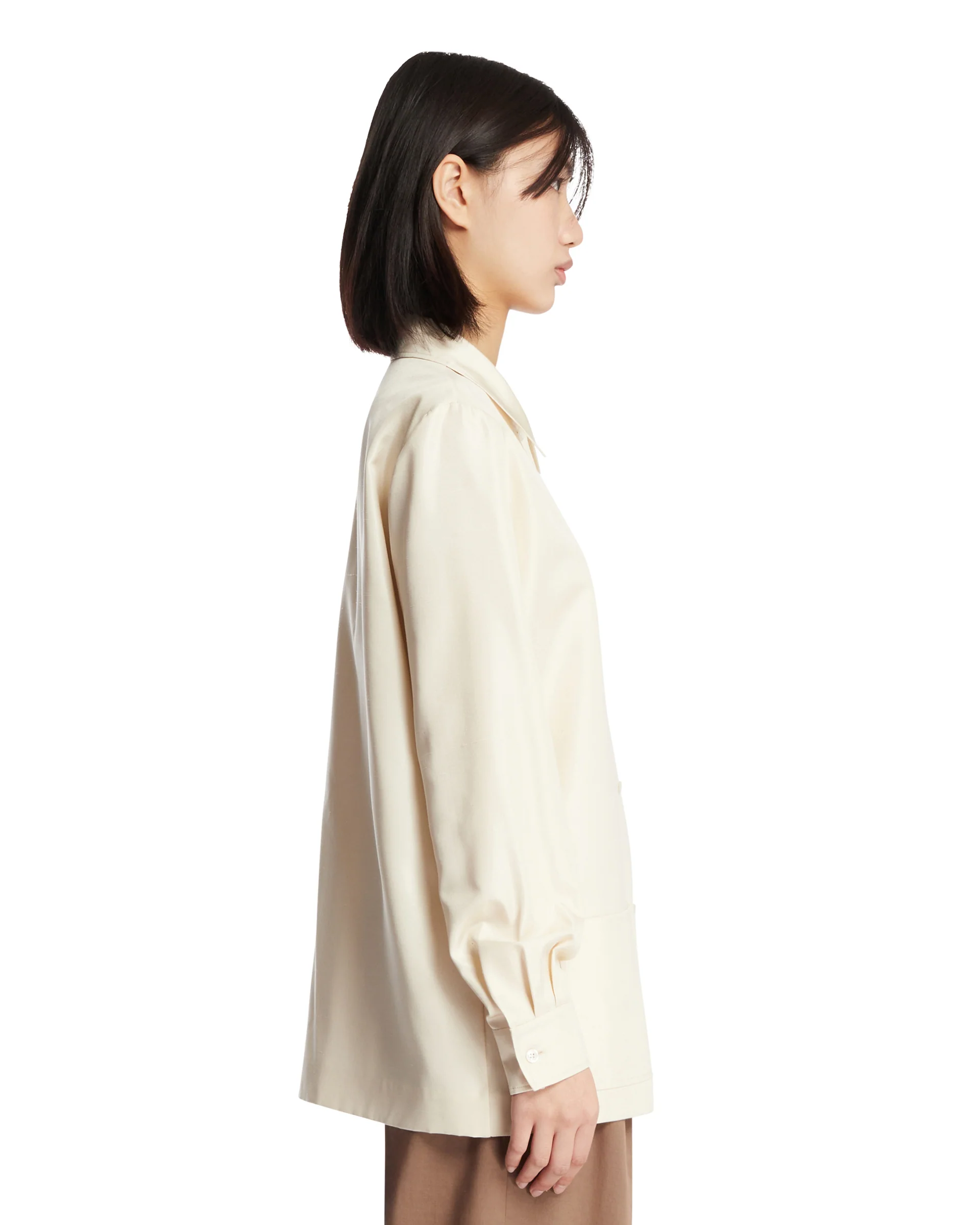 Camicia In Seta Lucetta Beige - Image 4