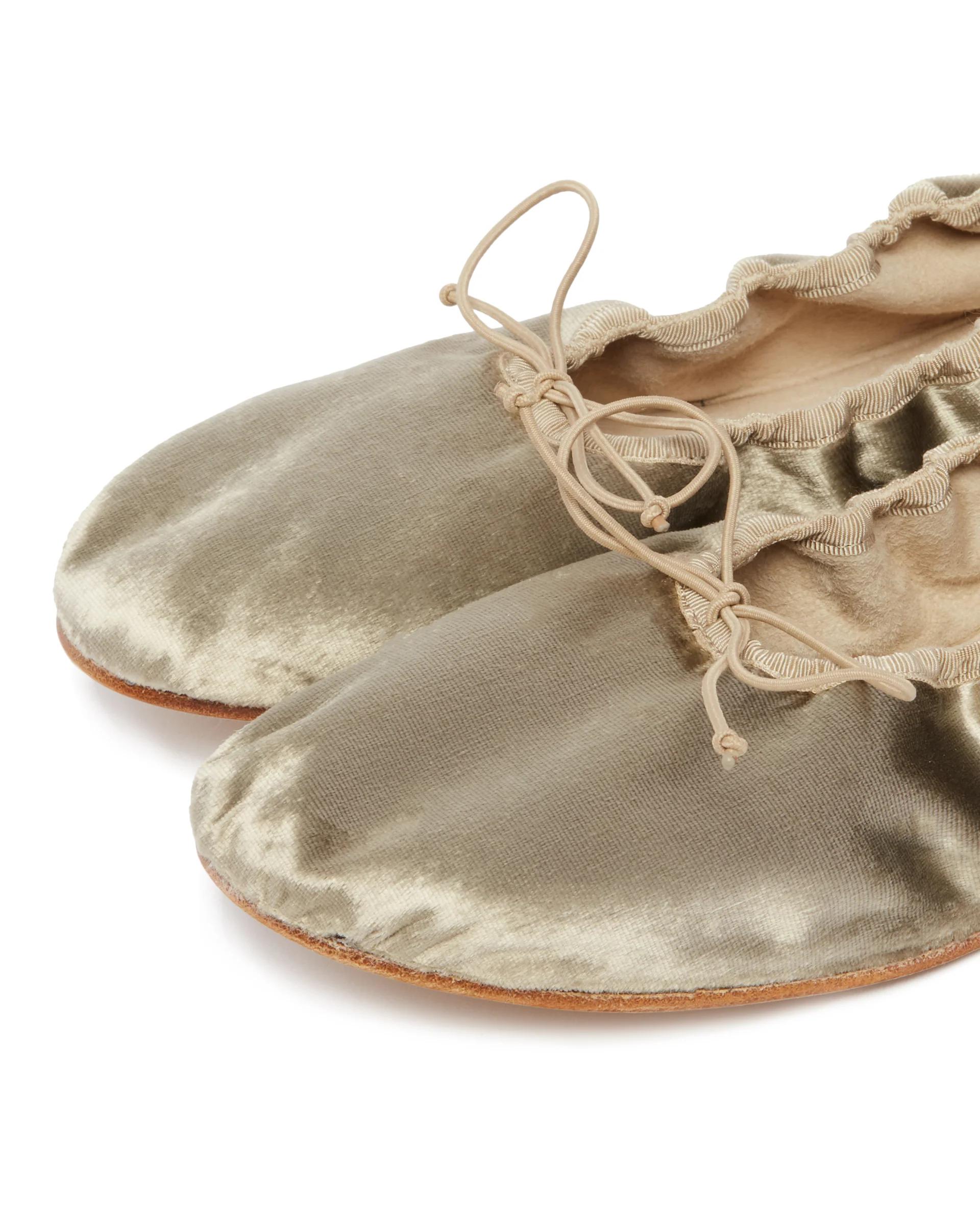 Ballerine Stondate in Velluto Beige - Image 6