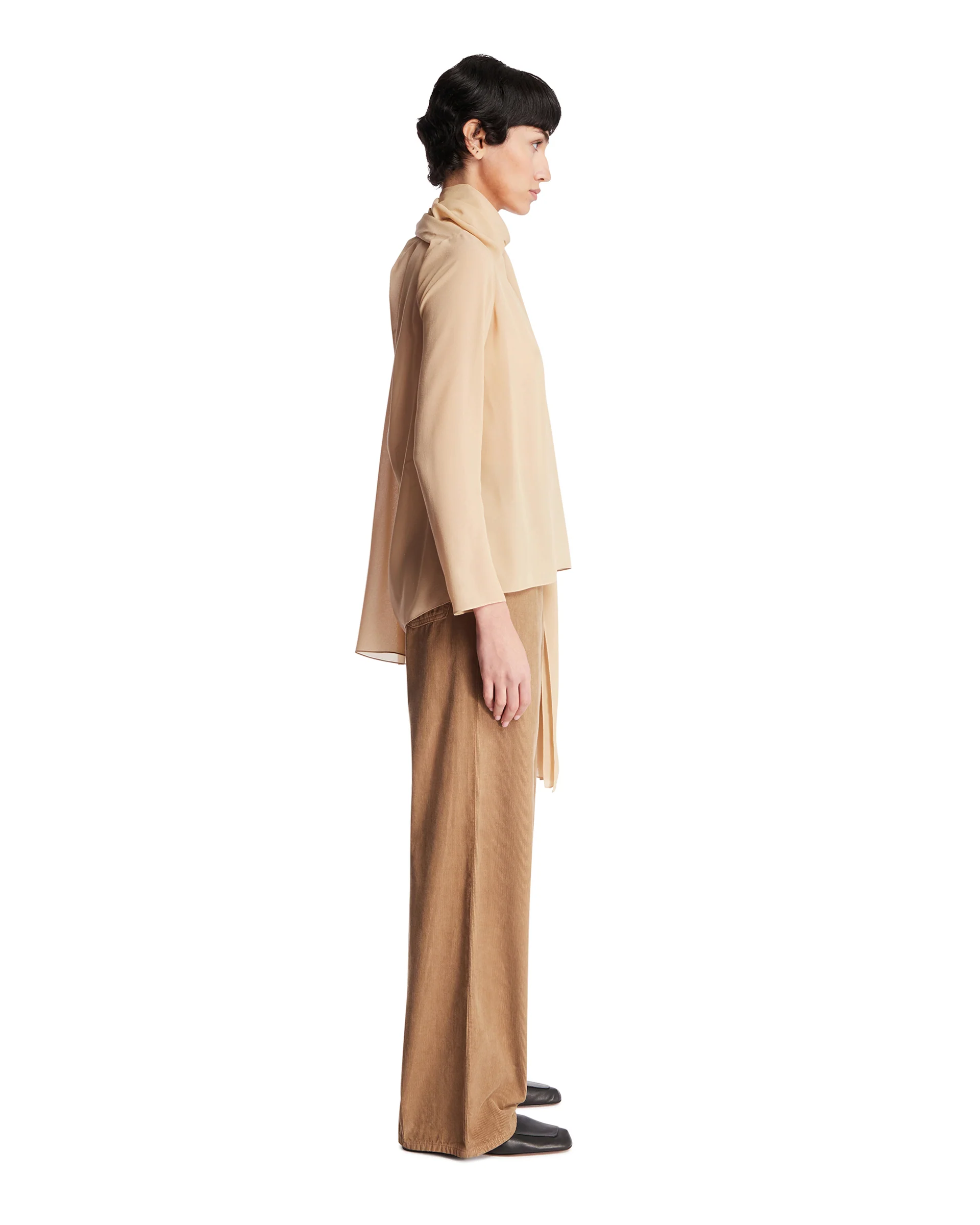 Camicia In Seta Beige - Image 4