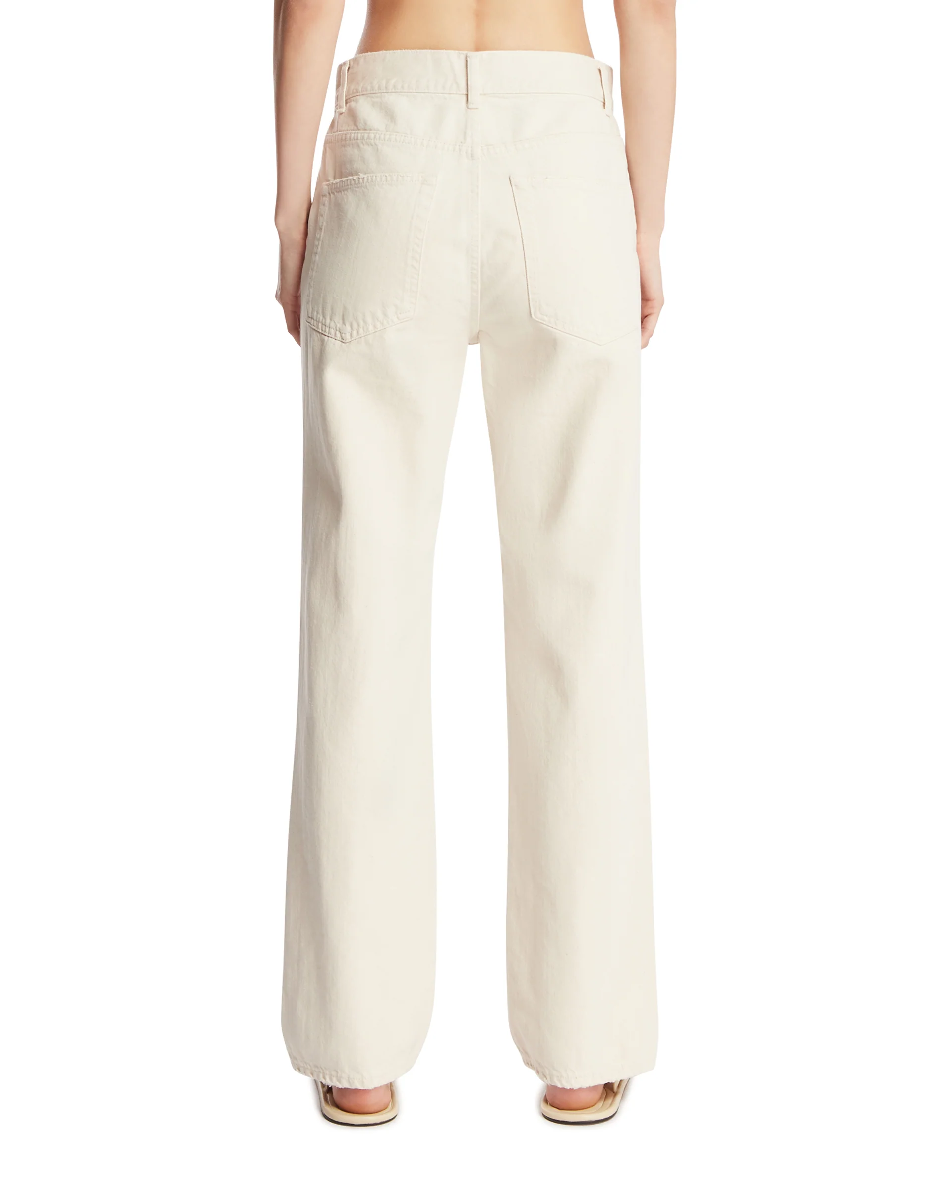 Jeans A Gamba Dritta Beige - Image 5